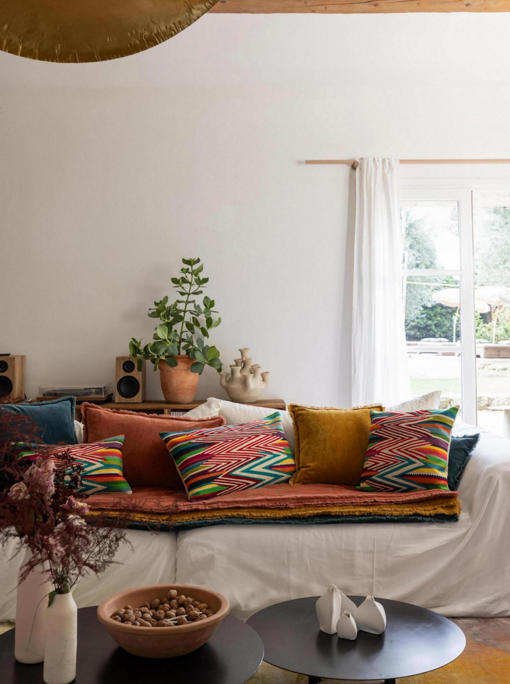 Fara Fringed Velvet Cushion - Saffron - 3 Sizes Available