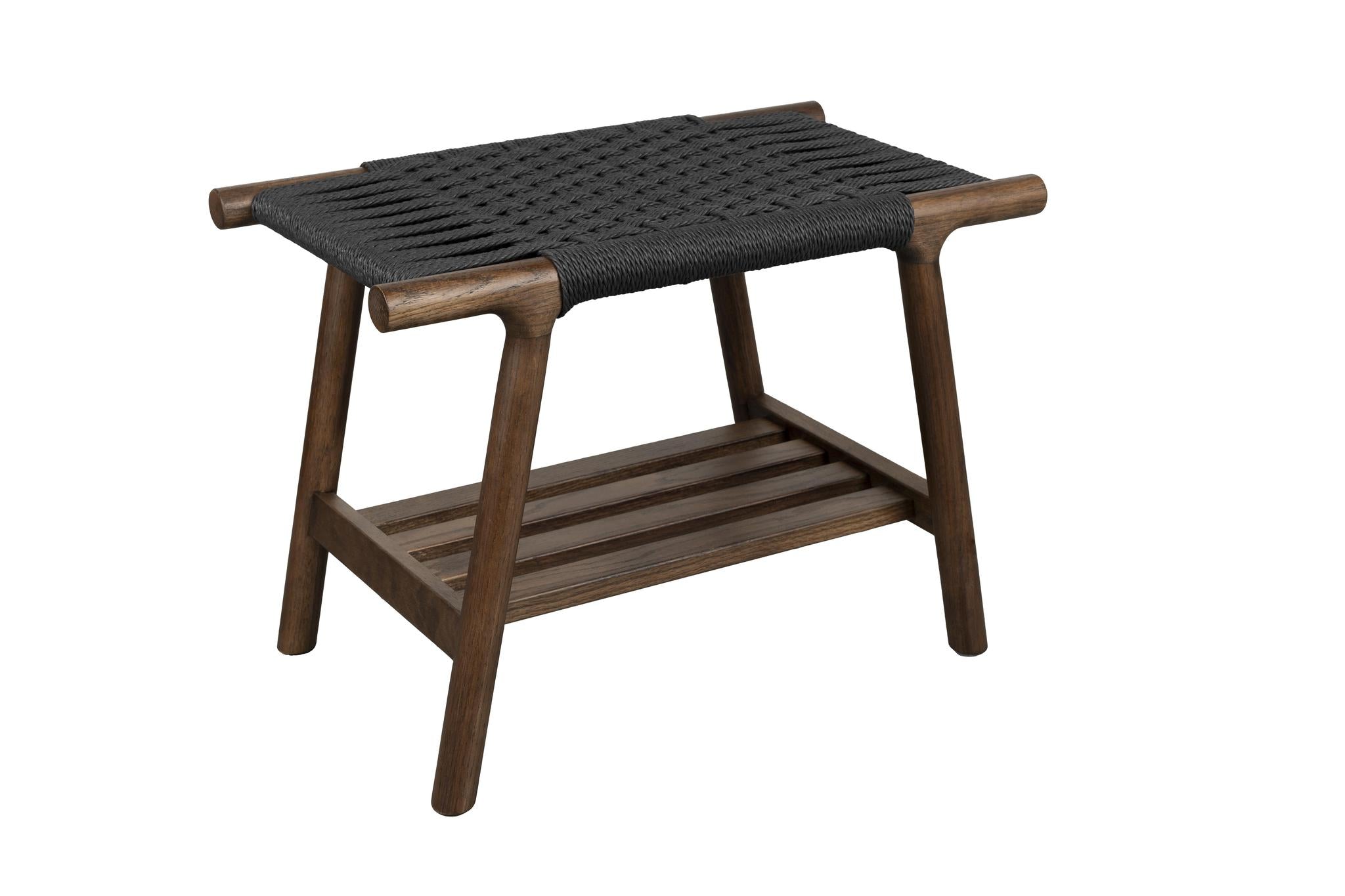 Kintaro Solid Oak, Woven Bench - 2 Colours & 2 Sizes Avilable