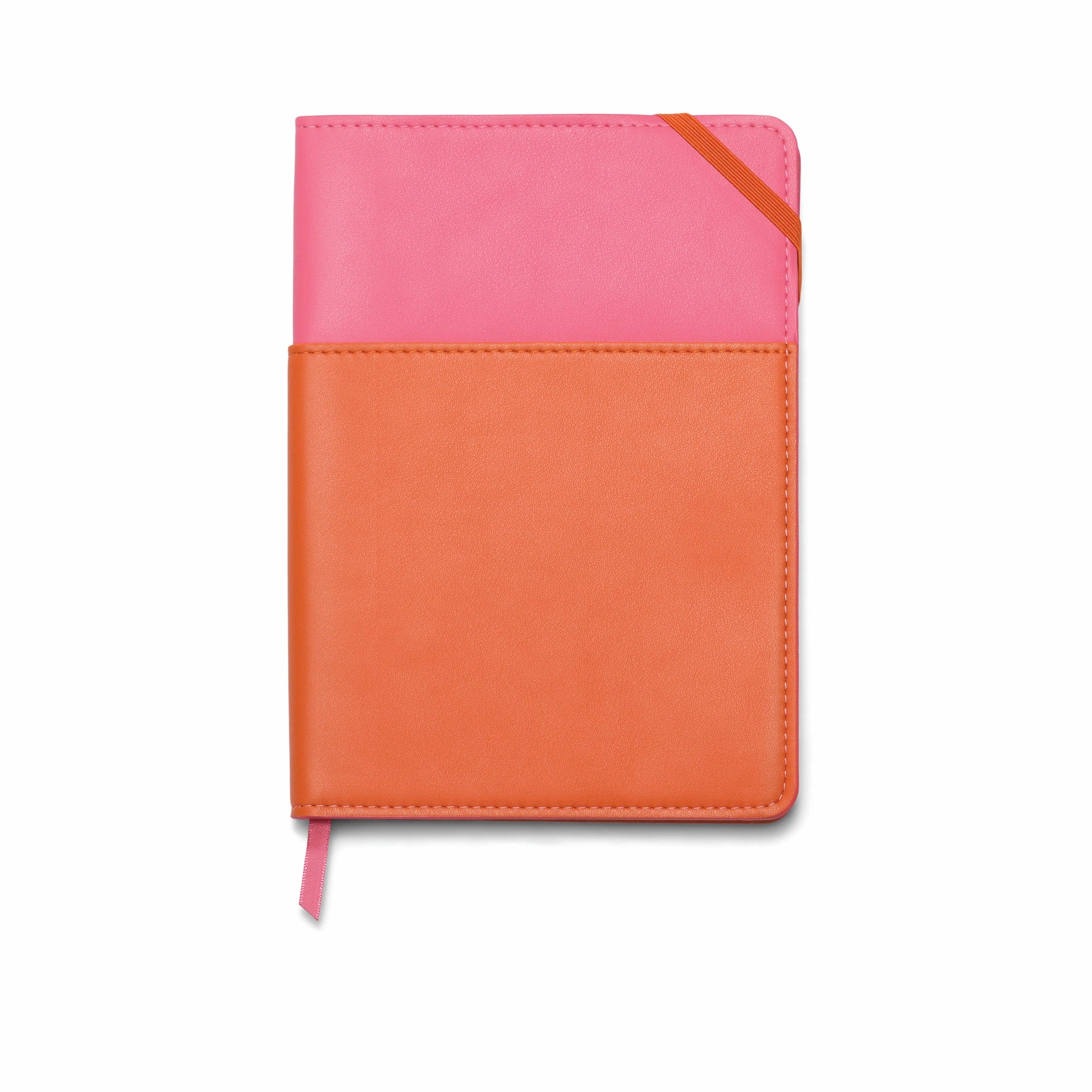 Designworks Ink Vegan Leather Pocket Journal - Pink & Chili