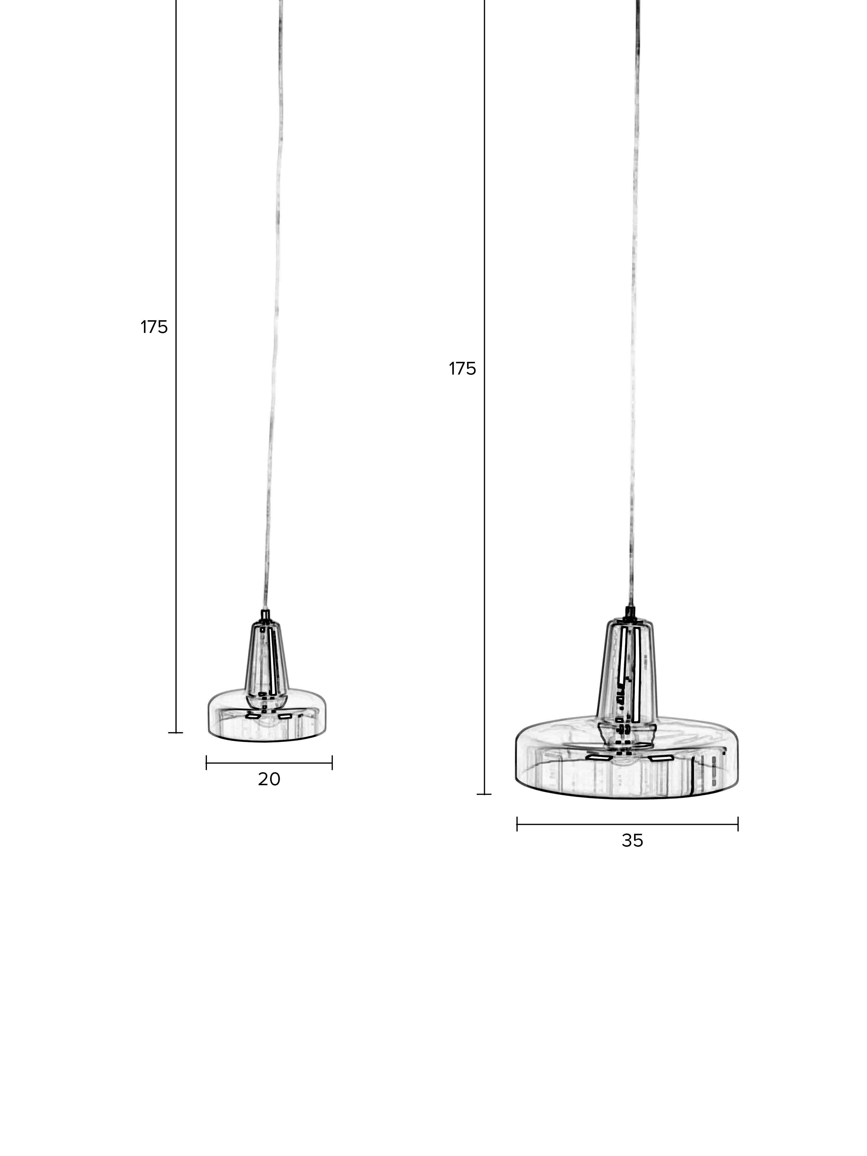 Smoke Anshin Medium Pendant Light -2 Sizes