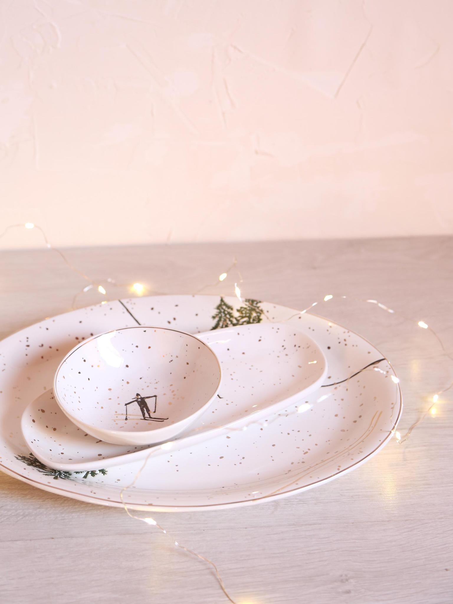 Ceramic Platter - Sledging Illustration
