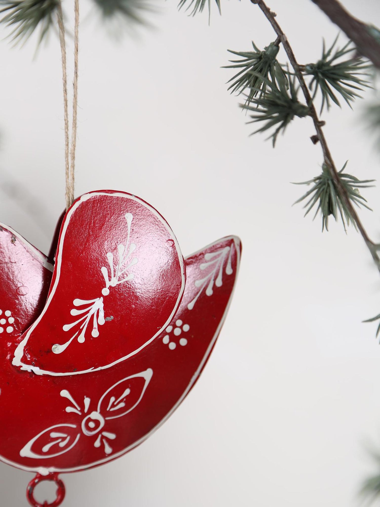 Hand Painted Folk Bird Decoration