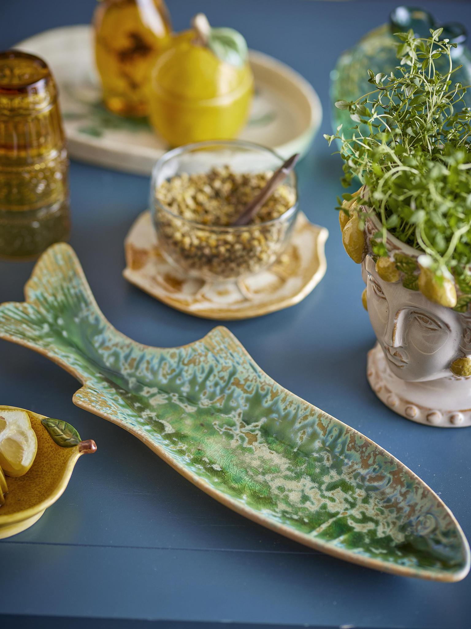 Hadden Serving Plate Green, Stoneware