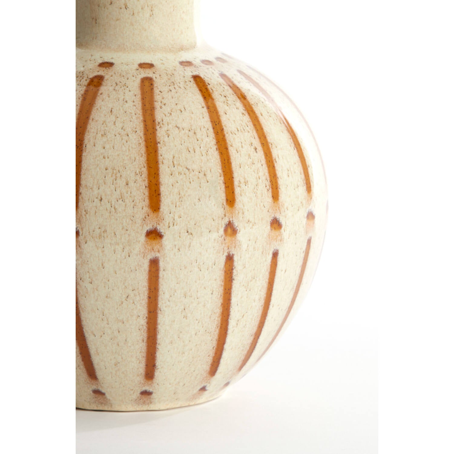 Ulloa Vase Shine - Cream, brown