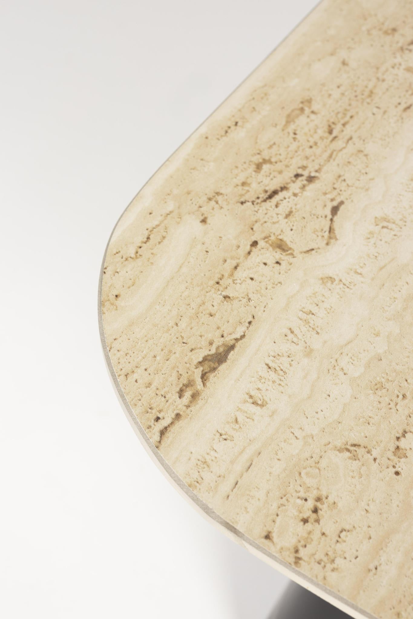 Baru Set of 2 Travertine Side Tables