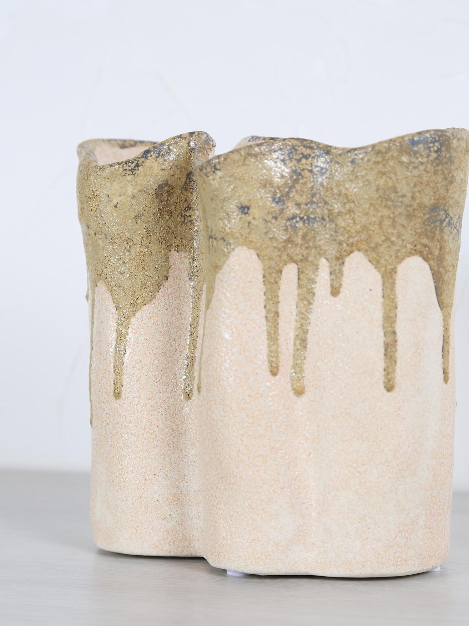 Flovilla Vase - cream, olive, green