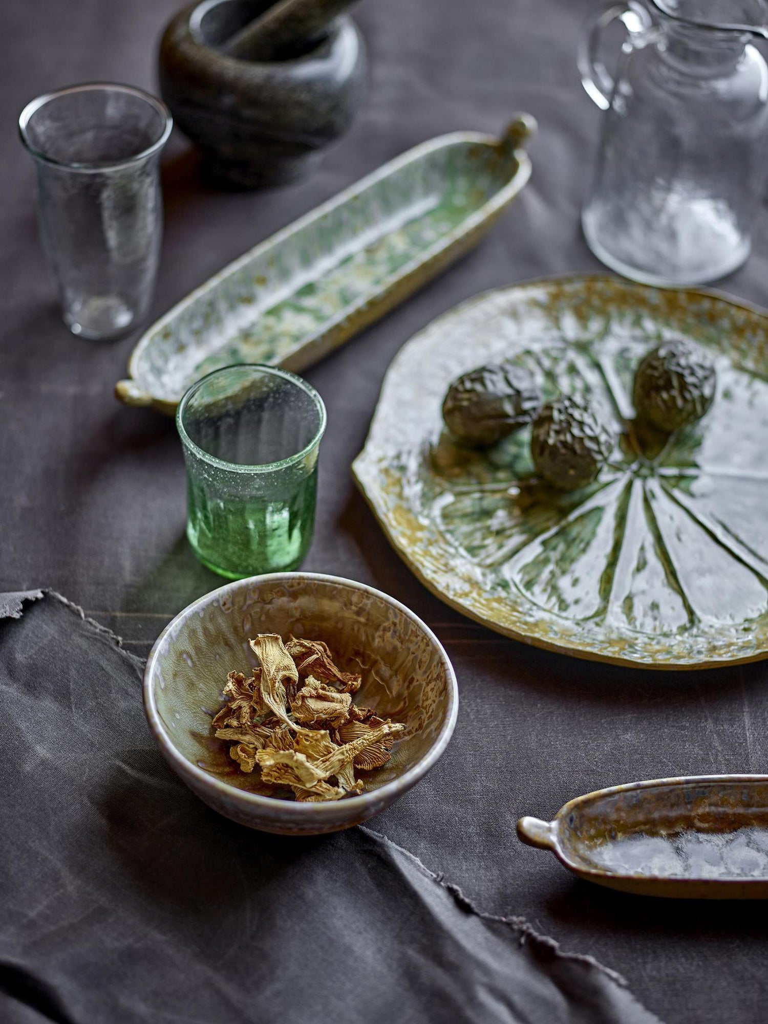 Milani Serving Plate - Green - Stoneware