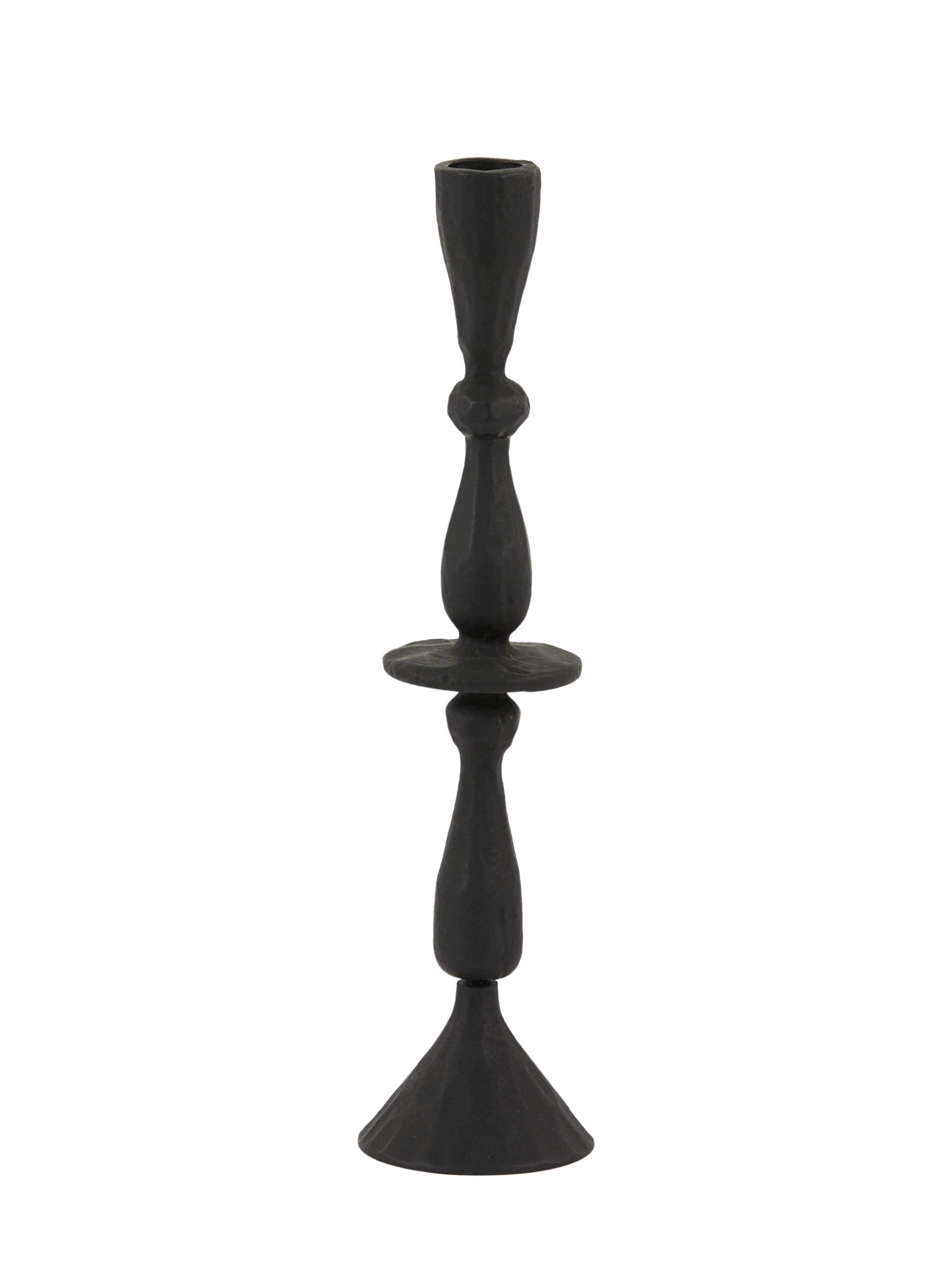 Matt Black Tall Candle Holder - 2 Sizes Available