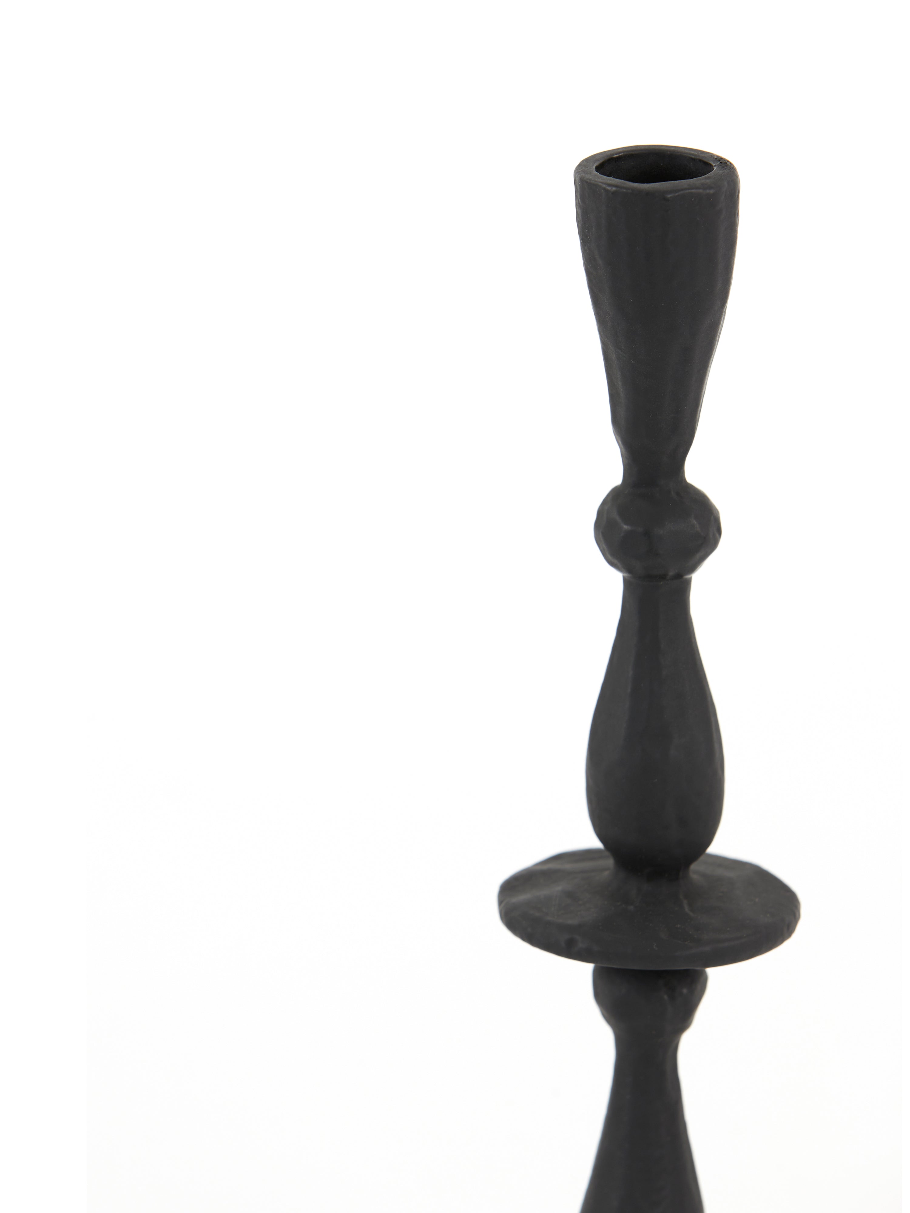 Matt Black Tall Candle Holder - 2 Sizes Available