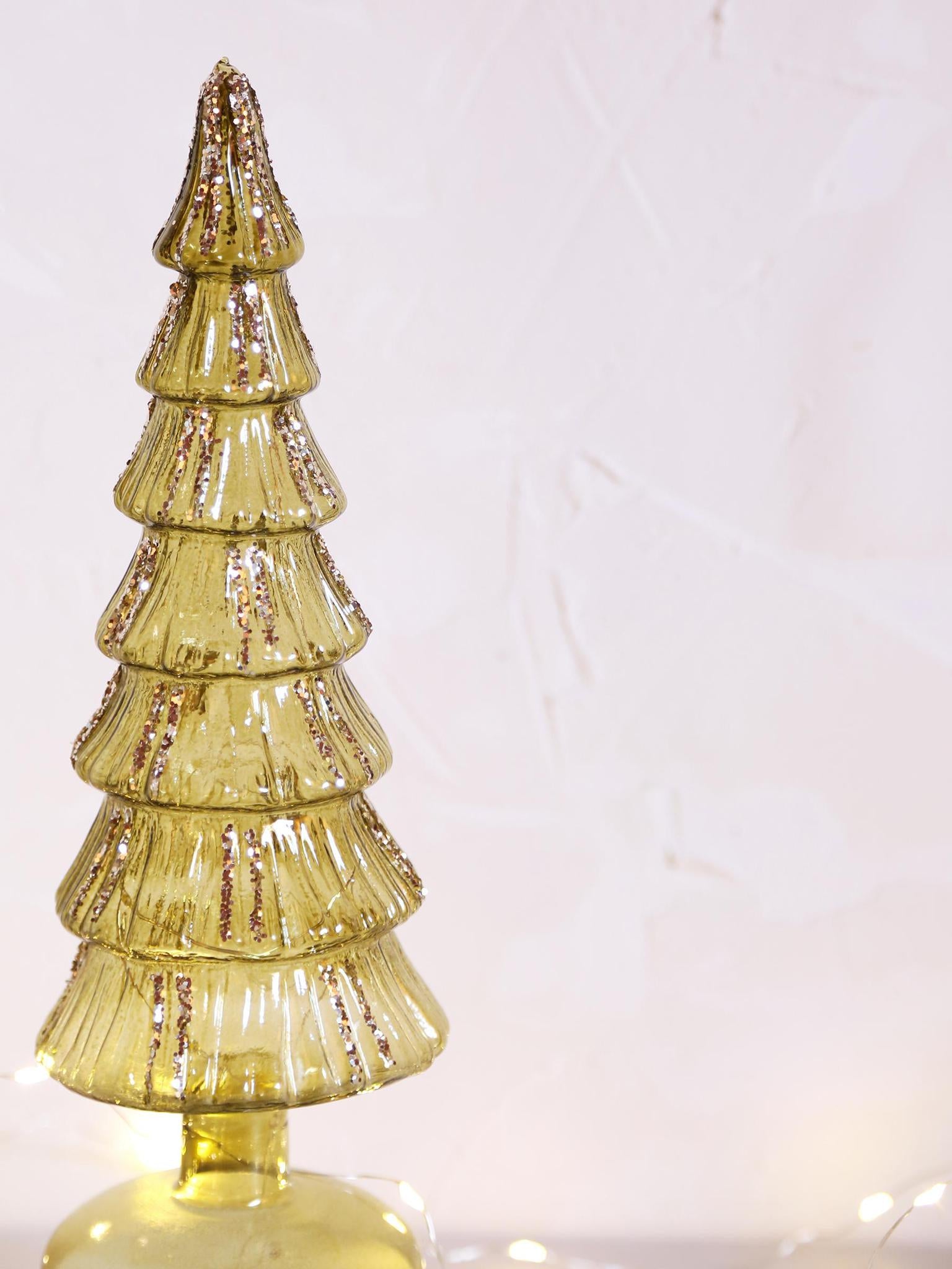 Glass Decorative Tree Ornament - Sage