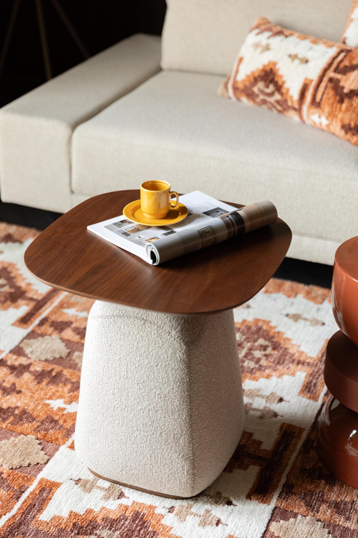 Shelley Upholstered Side Table - 2 Colours Available