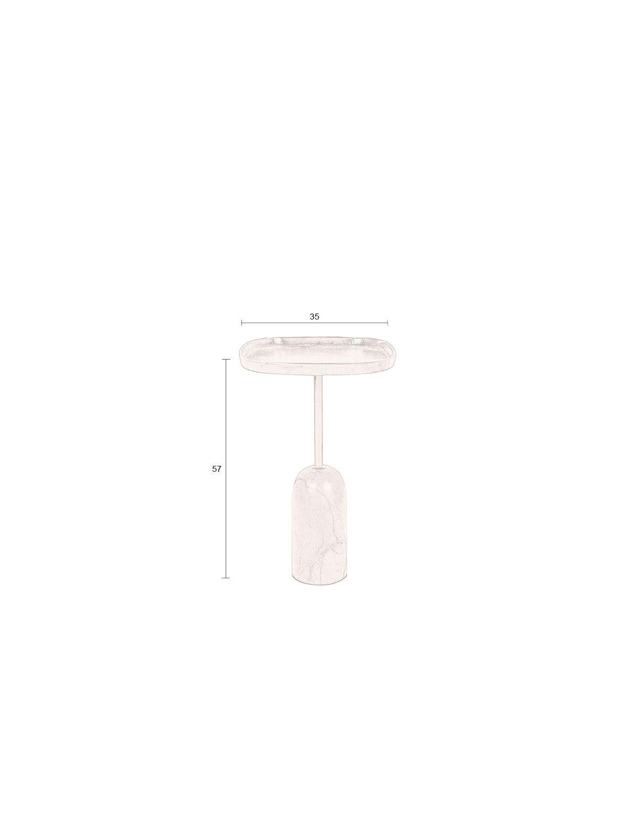 Rimo Bronze Marble Side Table