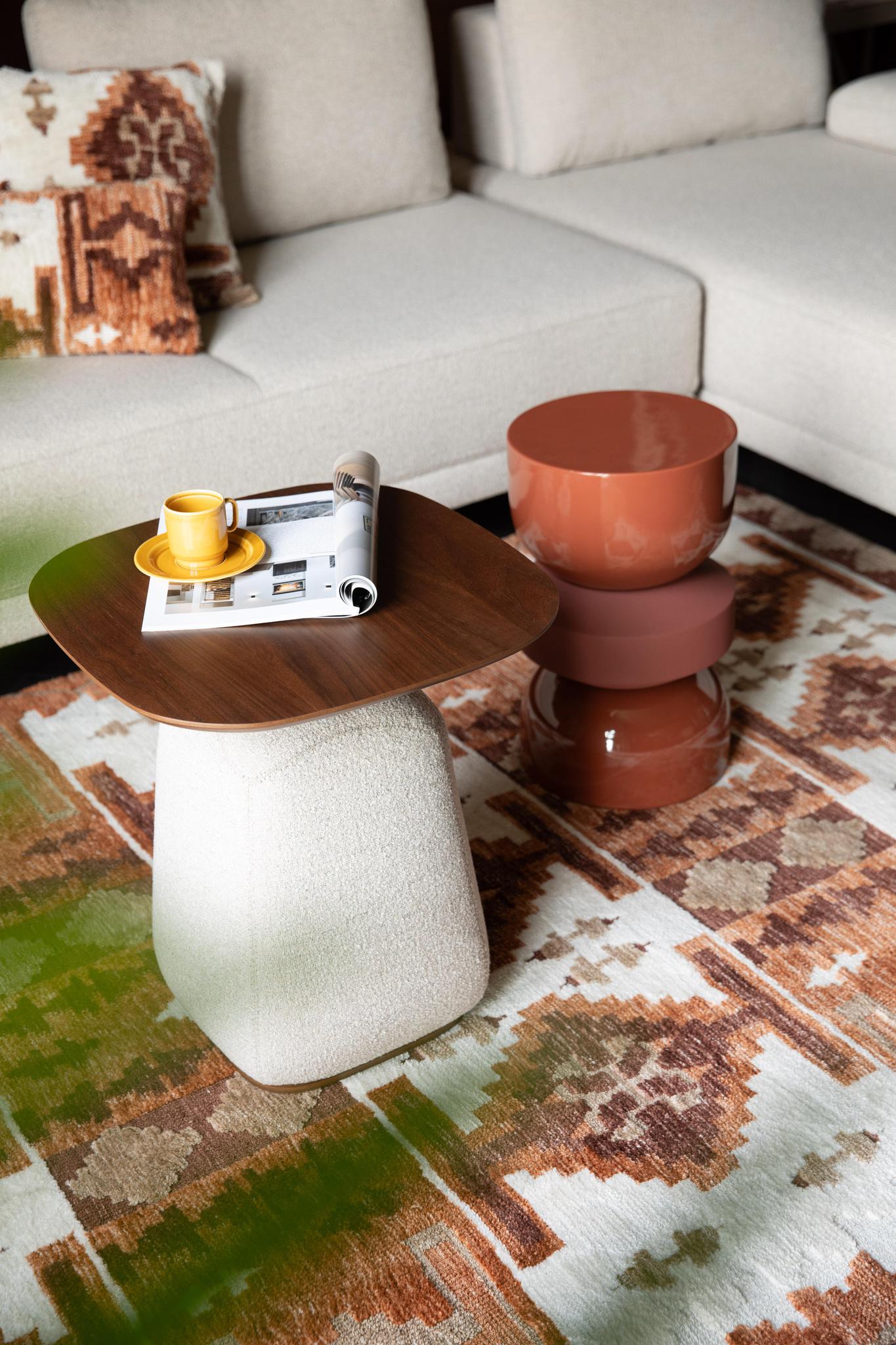 Shelley Upholstered Side Table - 2 Colours Available