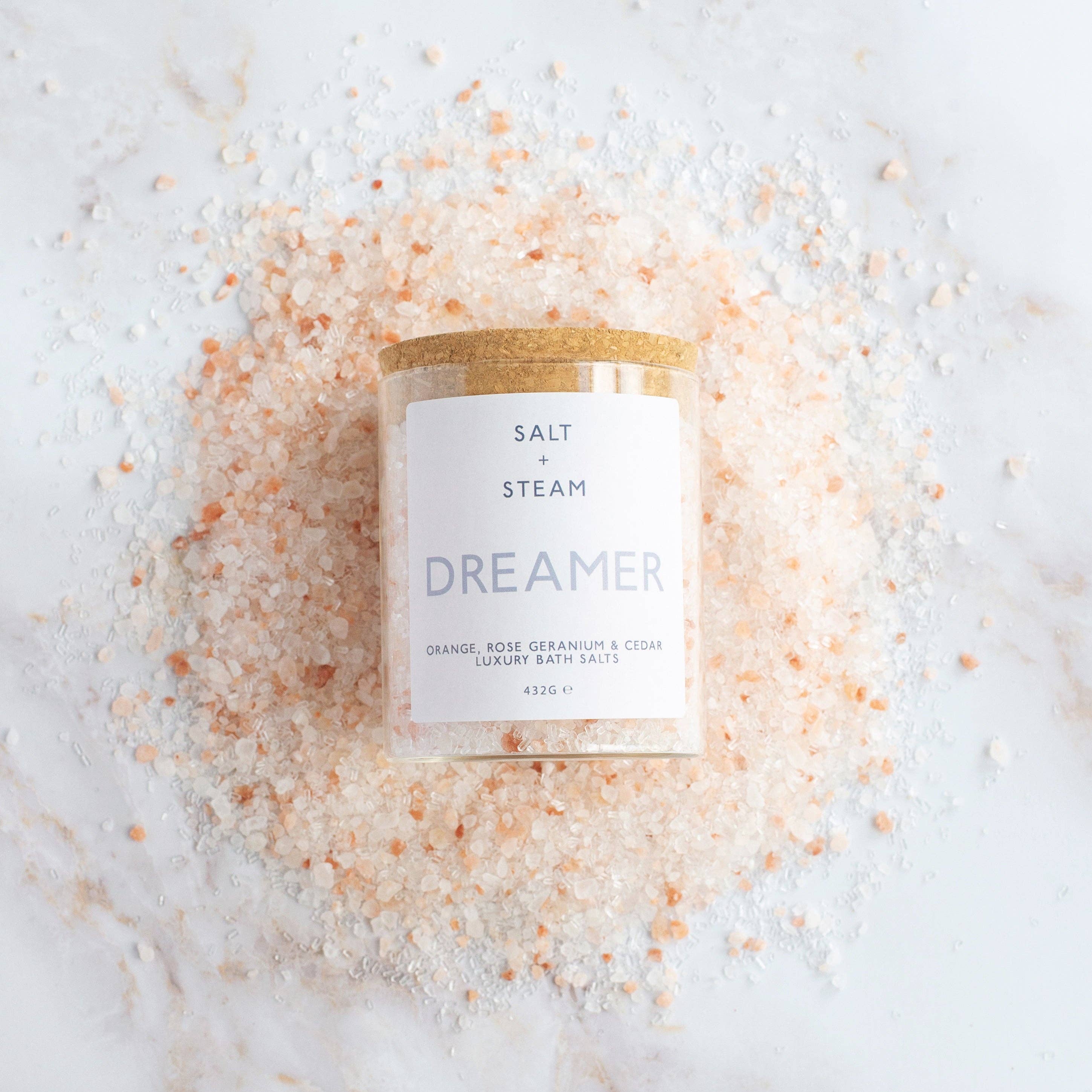 Dreamer - Rose Geranium & Cedar Bath Salts 80g & 432g