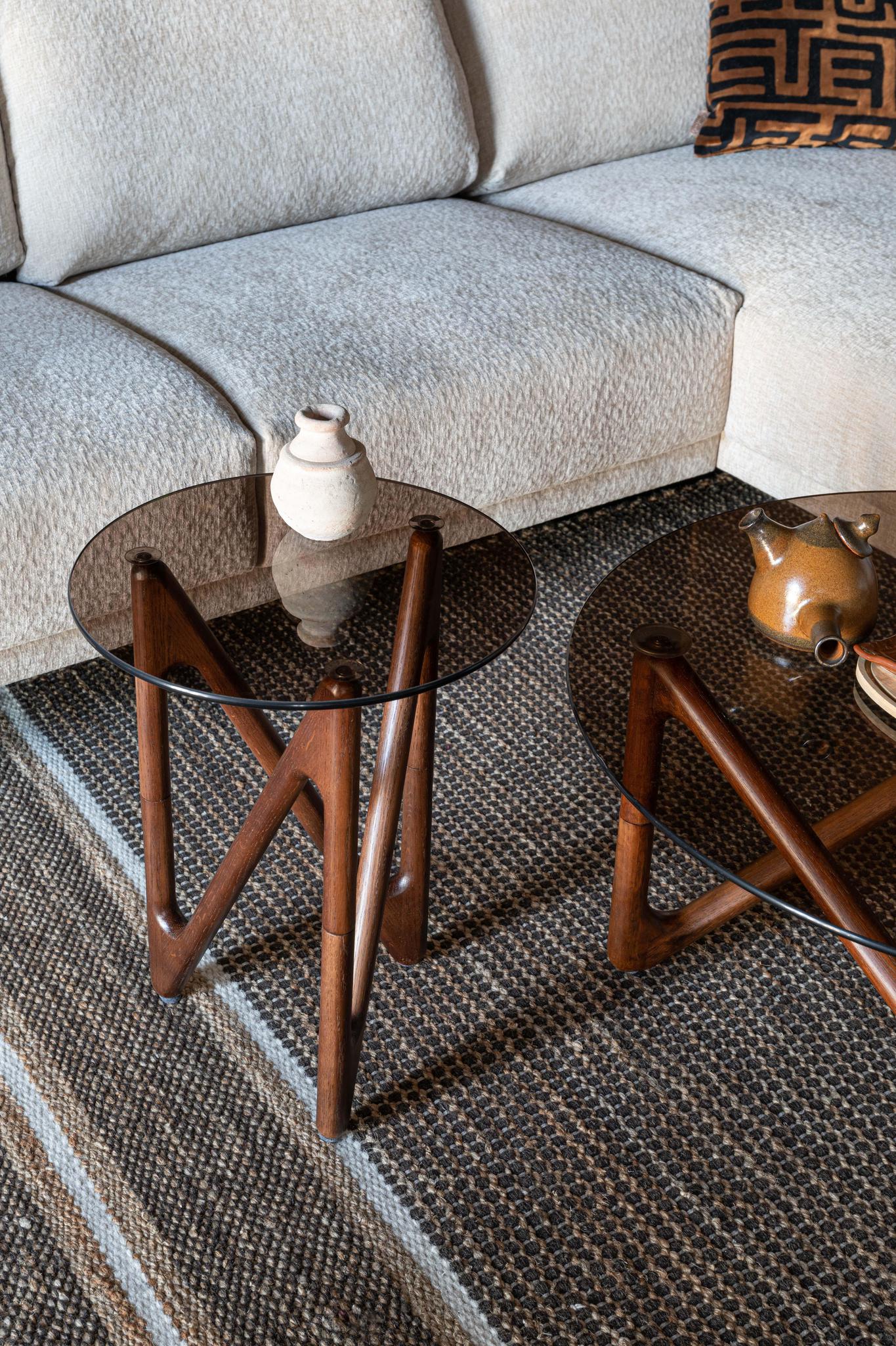 Naia Oak & Glass Side Table