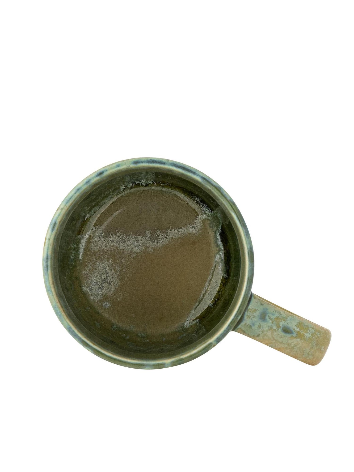 Milani Mug - Green, Ochre Patterned - Stoneware