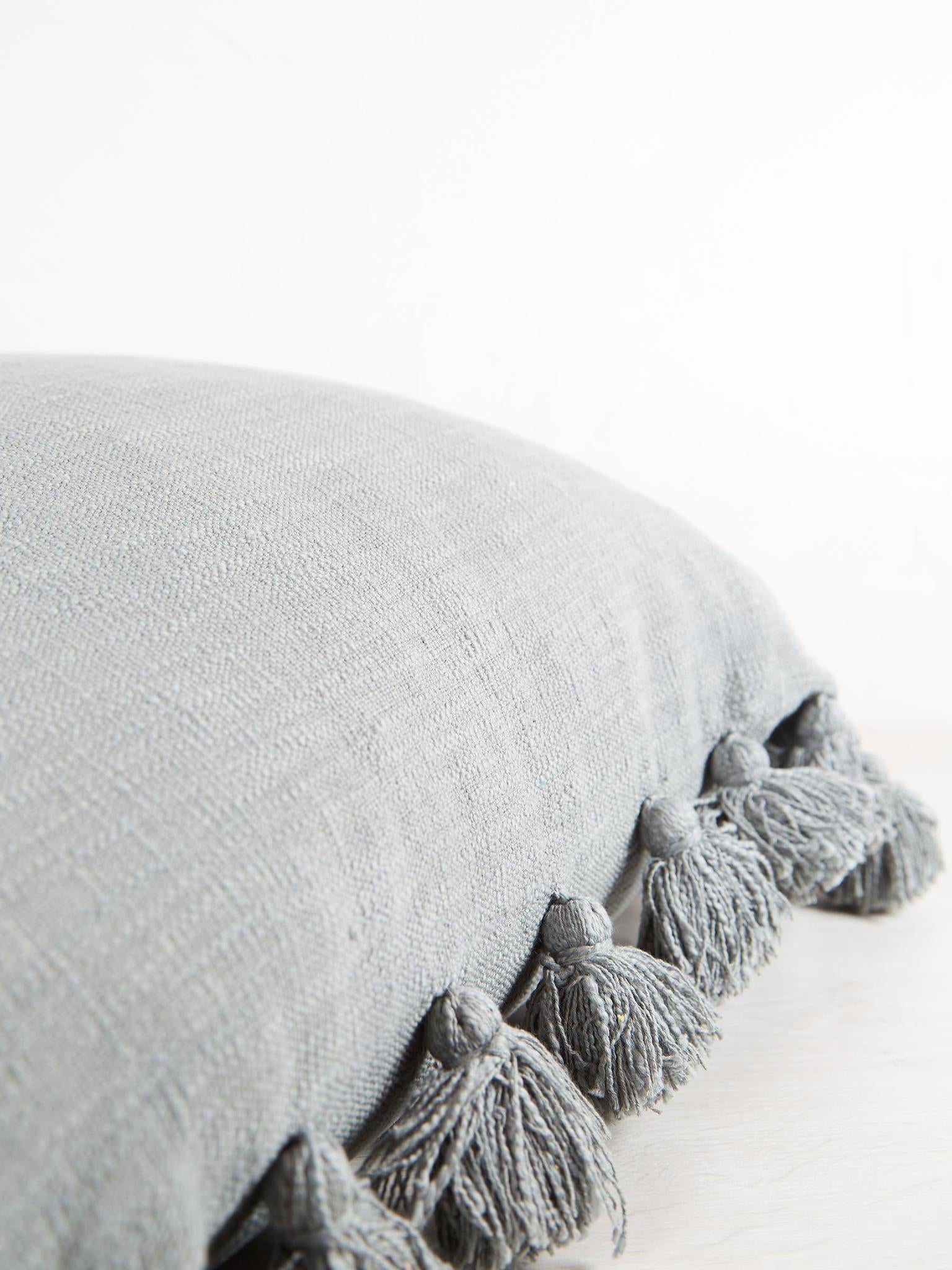 Emerald Cushion With Tassels