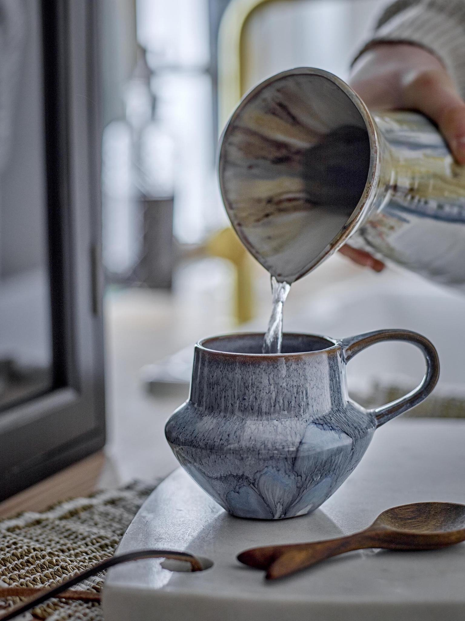 Nettie Jug - Patterned Blue - Stoneware