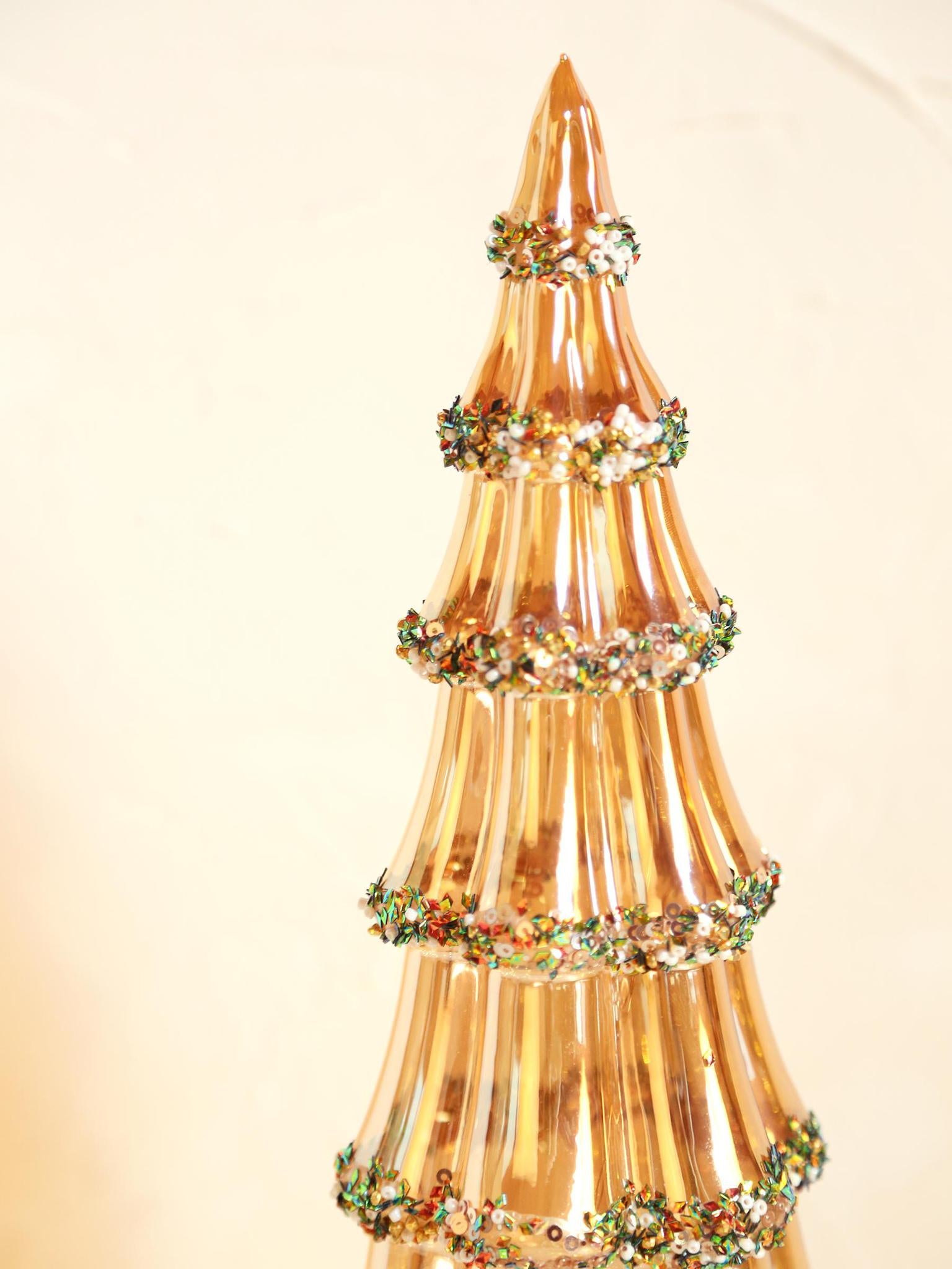 Amber decorative rotating tree