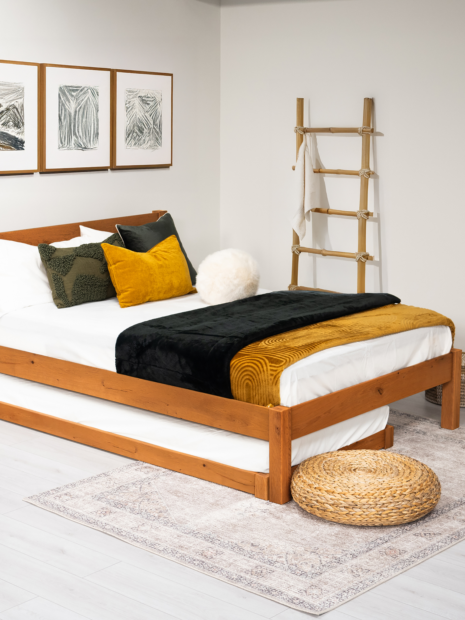 Model 10 - Wooden Trundle Bed