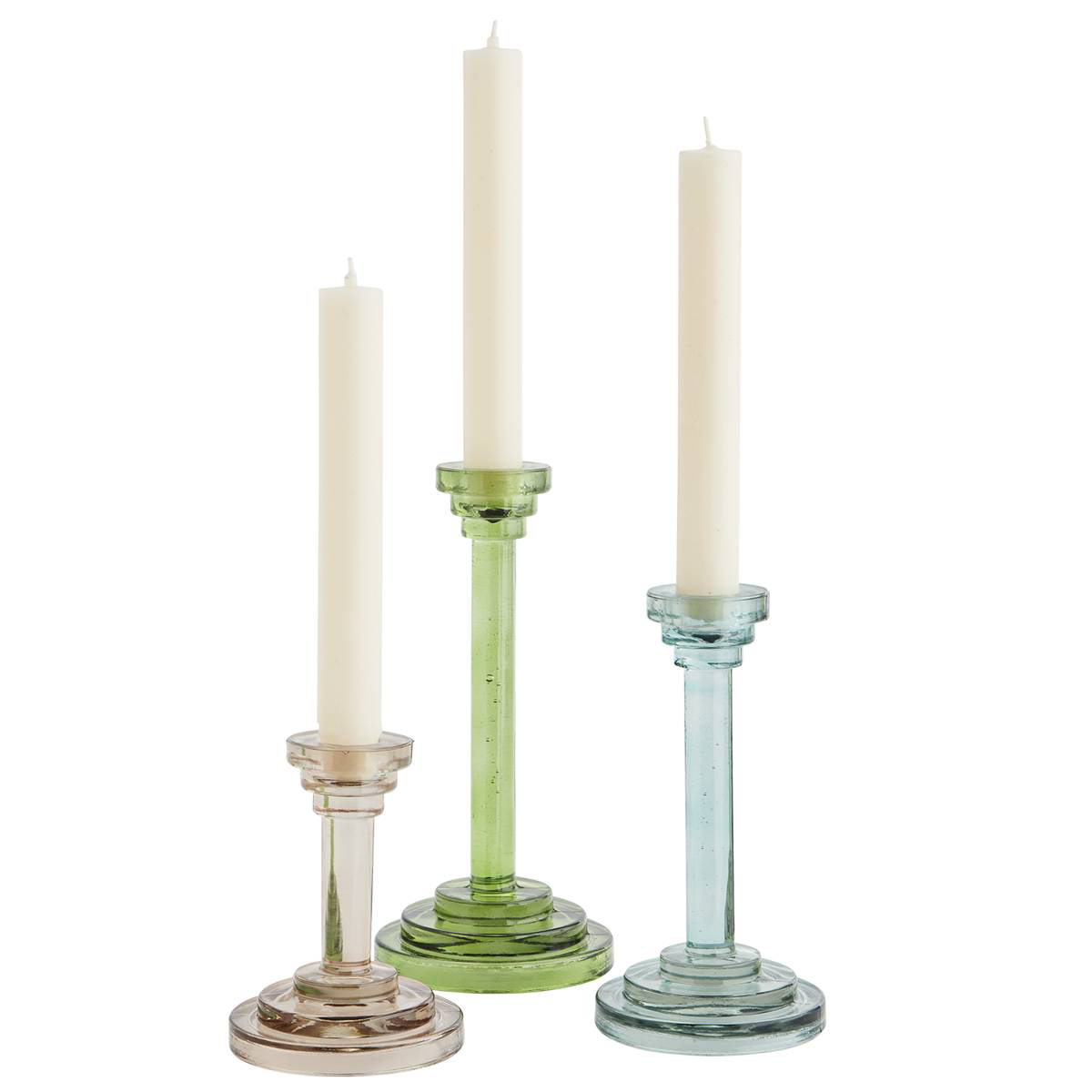 Glass Candle holder - 3 Sizes And Colours available