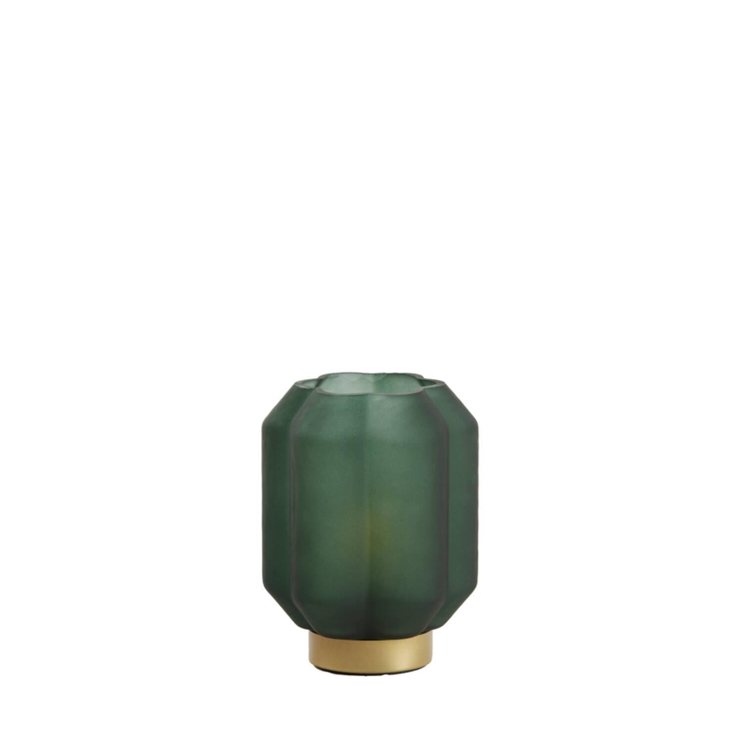 Palermo Matt Glass Table lamp - LED - Dark Green & Gold