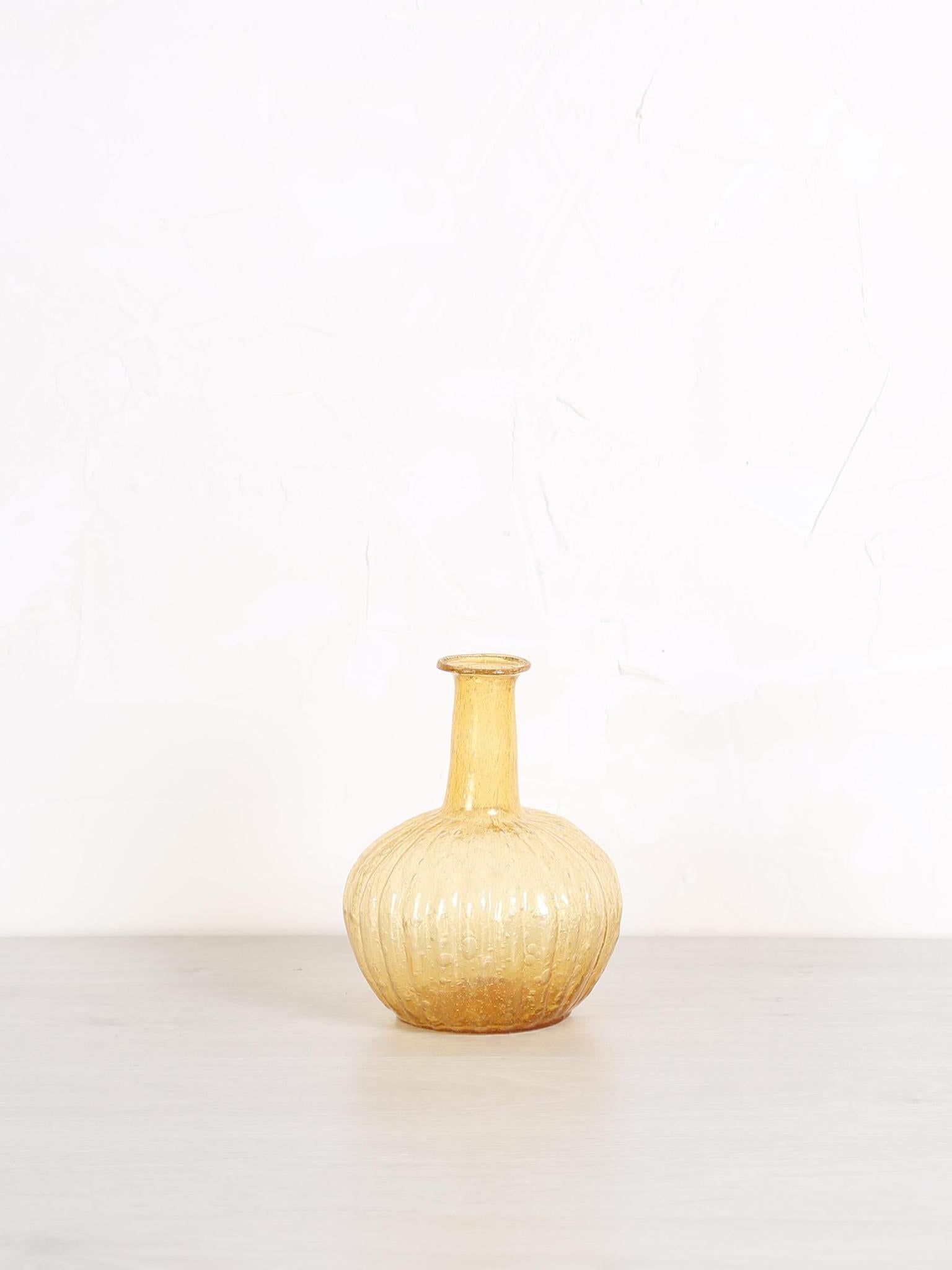 Recycled Glass Vase - Yellow