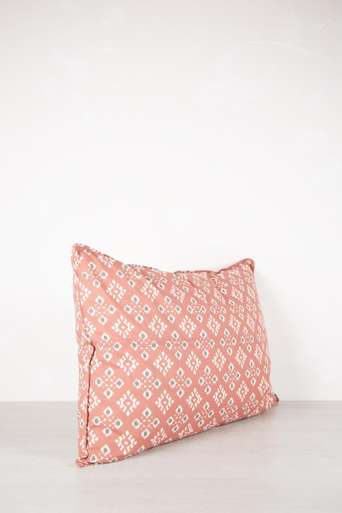 Old rose, Ecru & Anthracite Printed Cushion