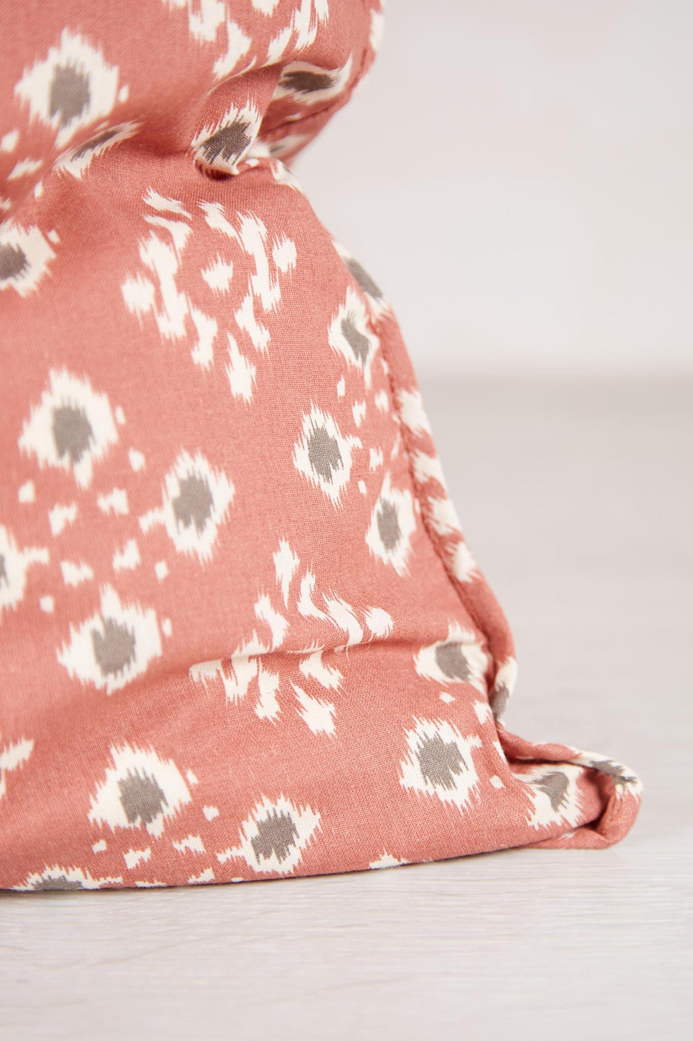 Old rose, Ecru & Anthracite Printed Cushion