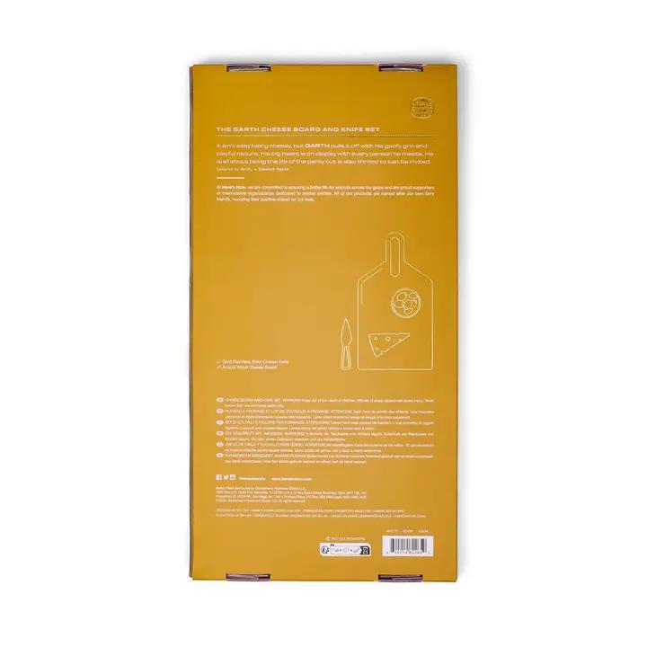 The Garth Cheese Board and Knife Set - Natural Acacia