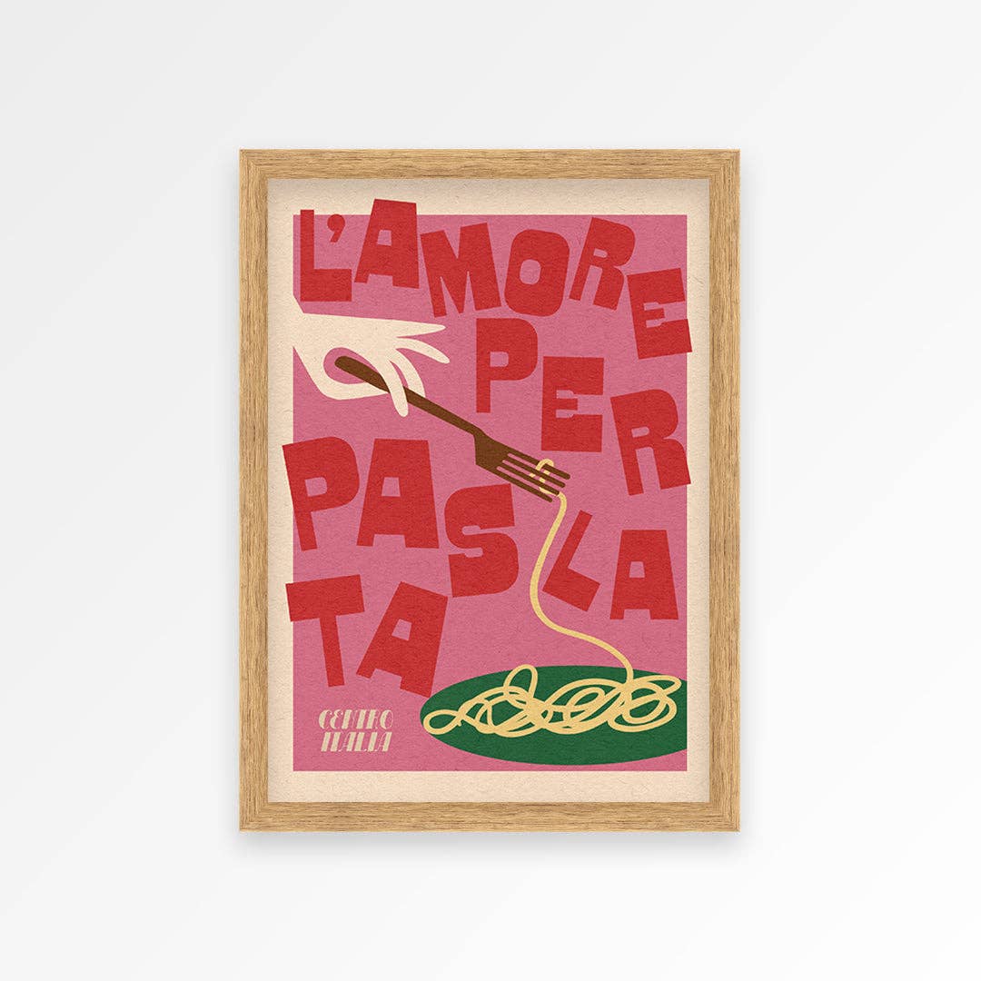 Pasta Love Print - 3 Colours And Sizes Available