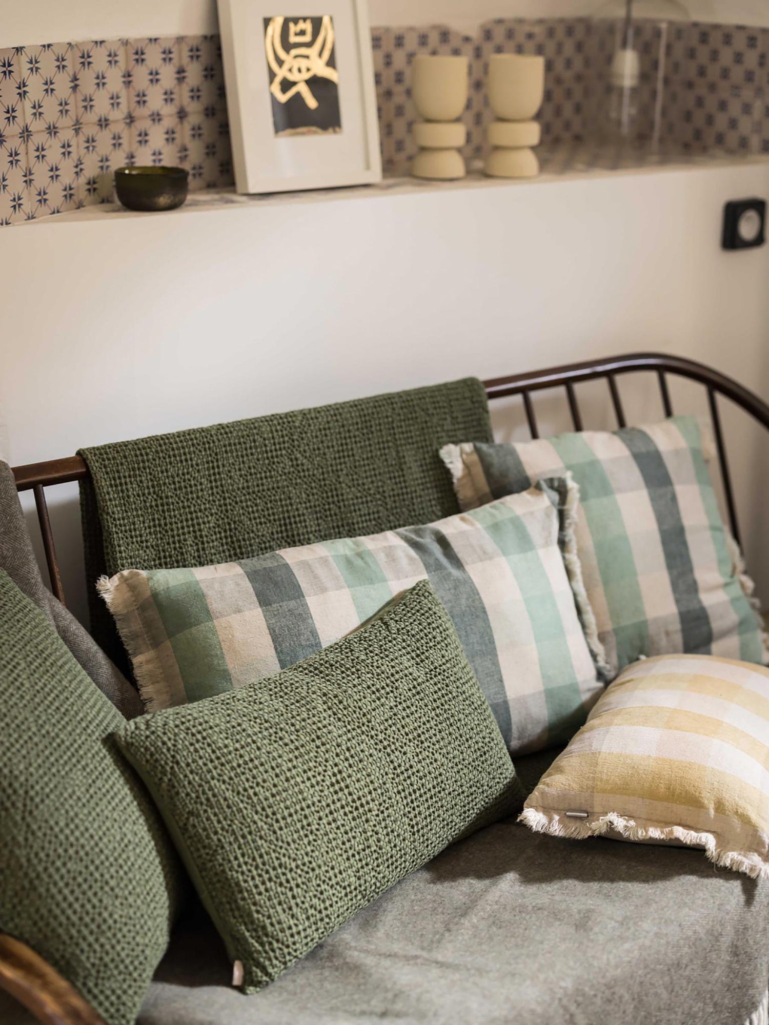 Kate Printed Cushion - Thym