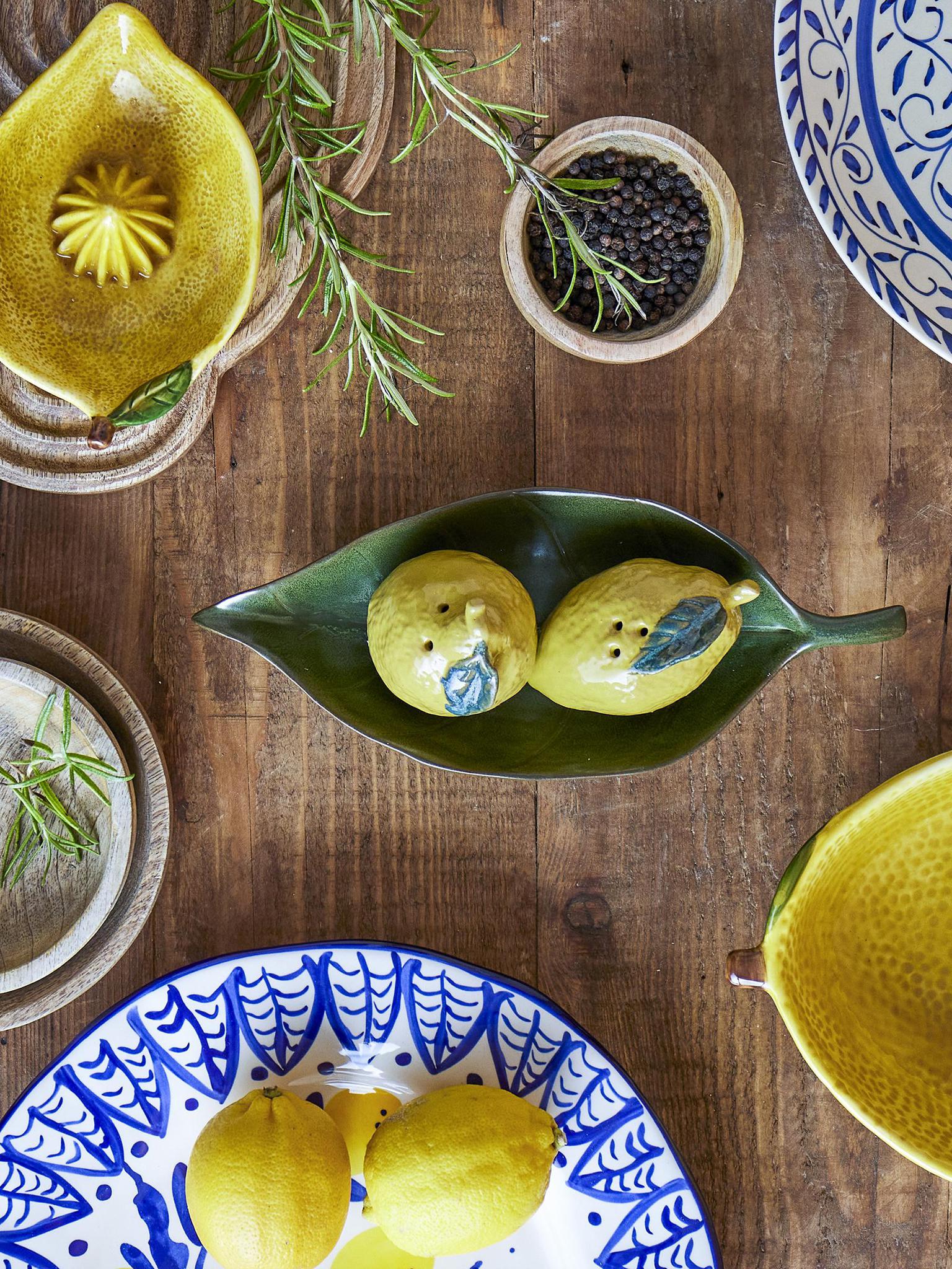 Limone Salt & Pepper Shaker Set - Yellow - Stoneware