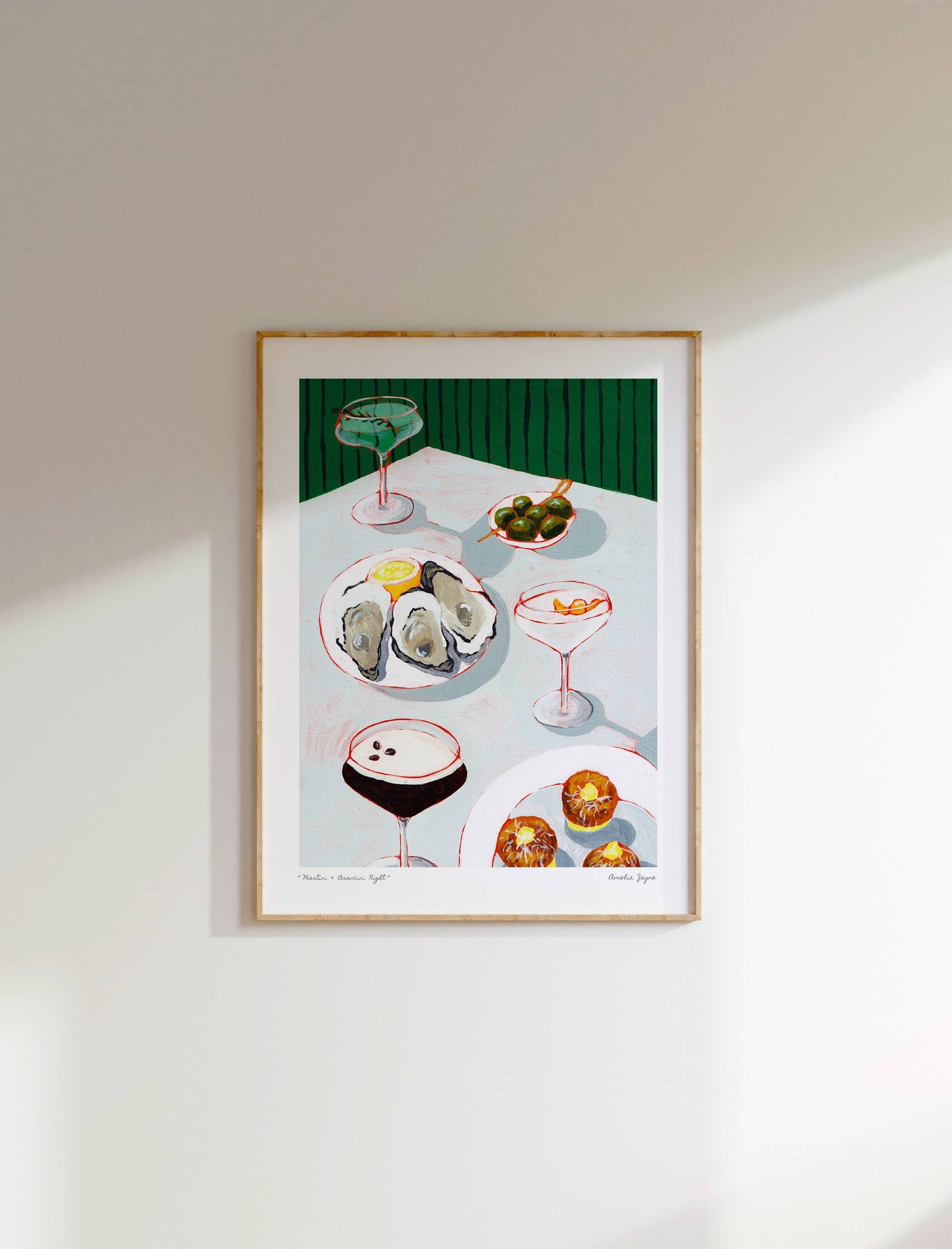 Martini & Arancini Night Print