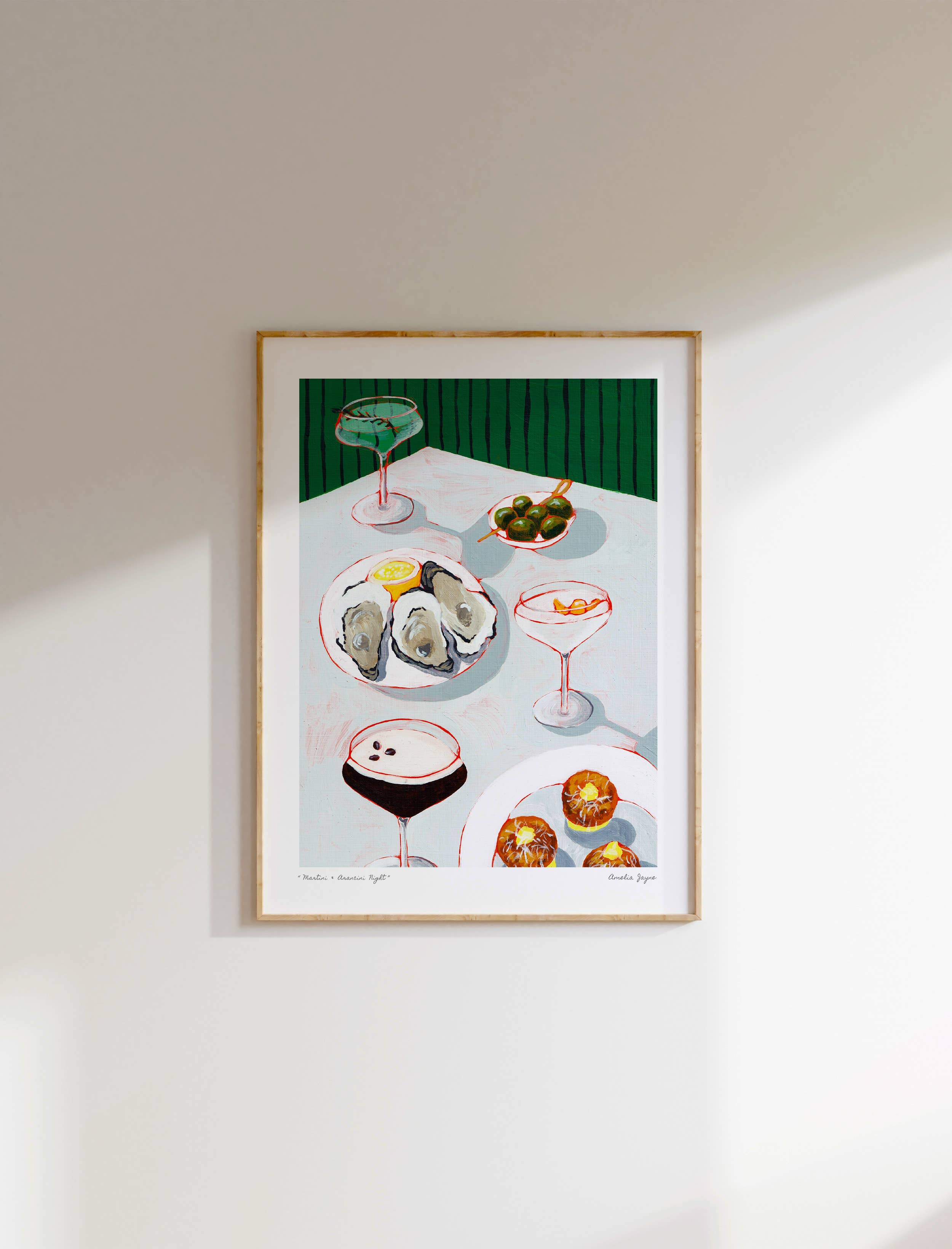 Martini & Arancini Night Print