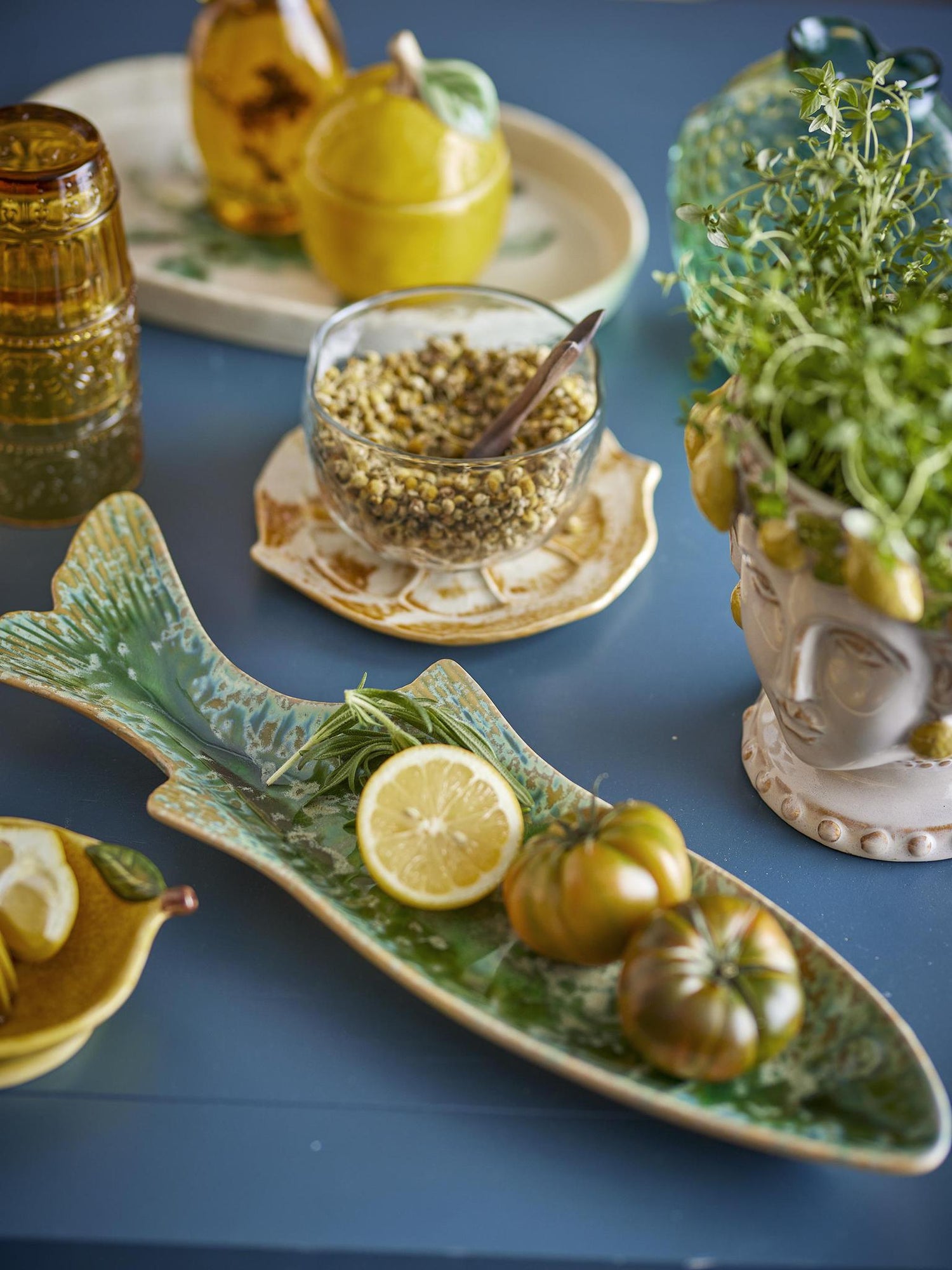 Hadden Serving Plate Green, Stoneware