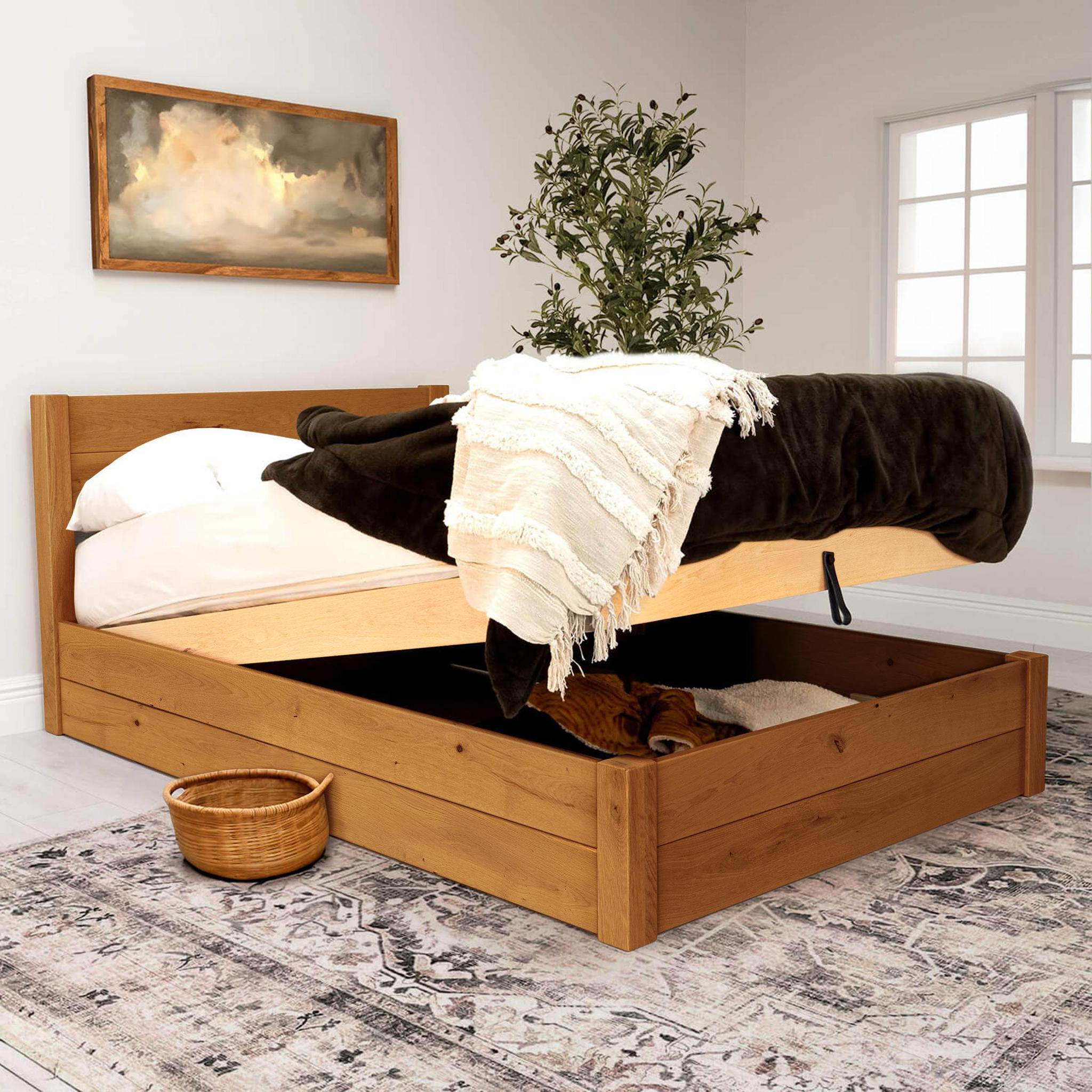 Model 05 - Handmade Wooden Ottoman Bed - Colour And Size Options available