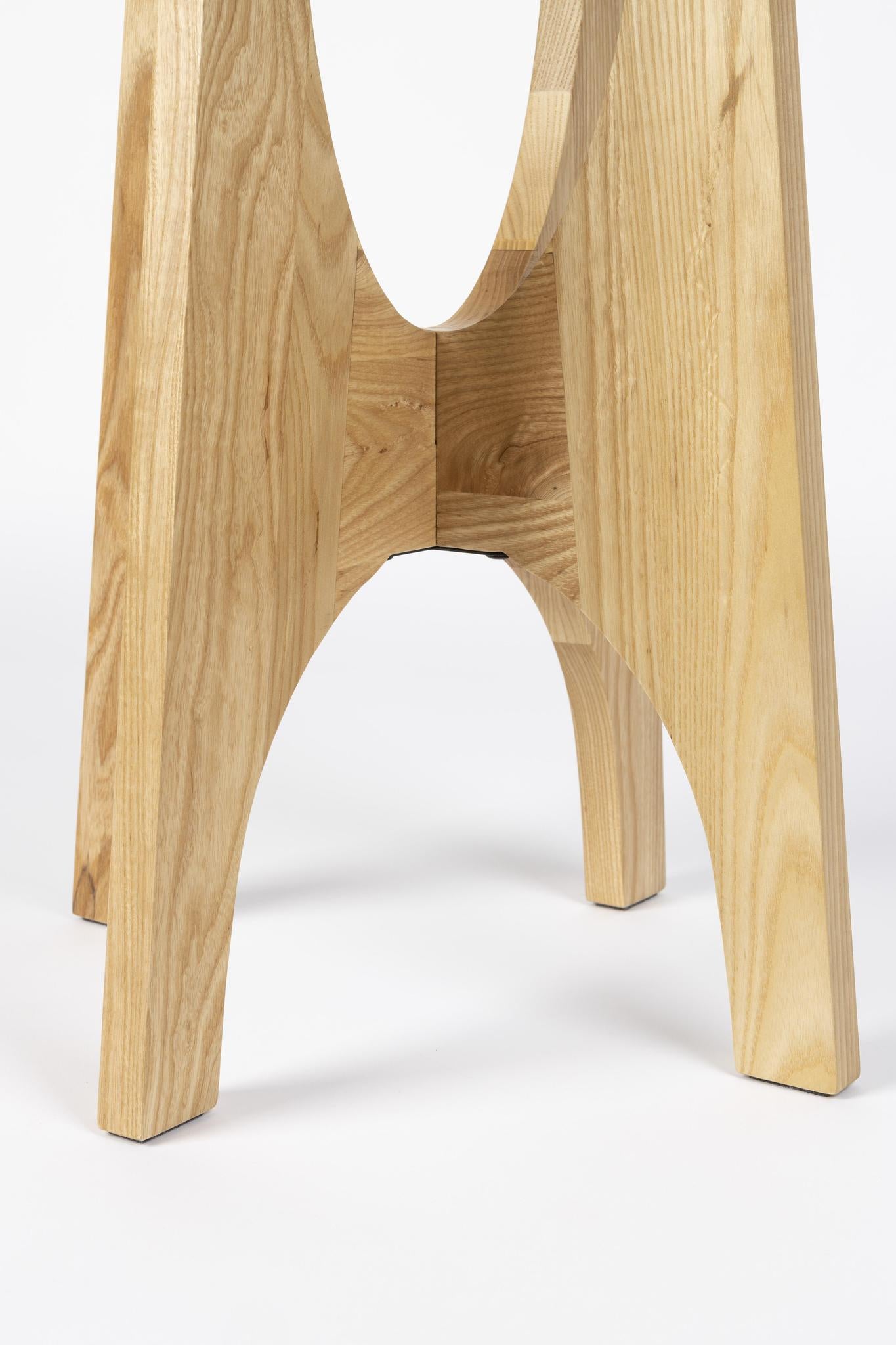 Kobe Ash Wood & Glass Coffee/Side Table - 2 Sizes Available