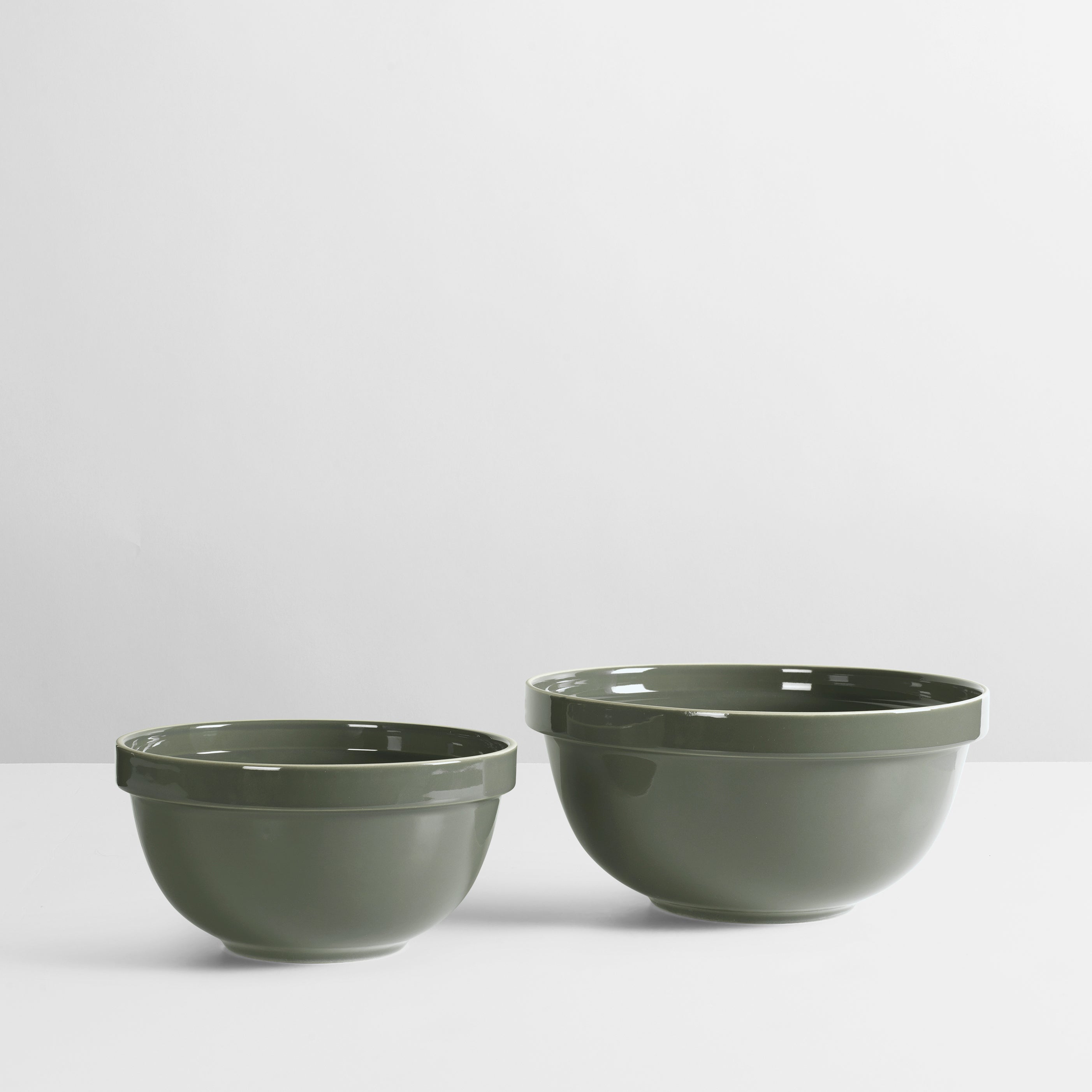 Taverna Green Glazed Stoneware Large Serving/Mixing Bowl