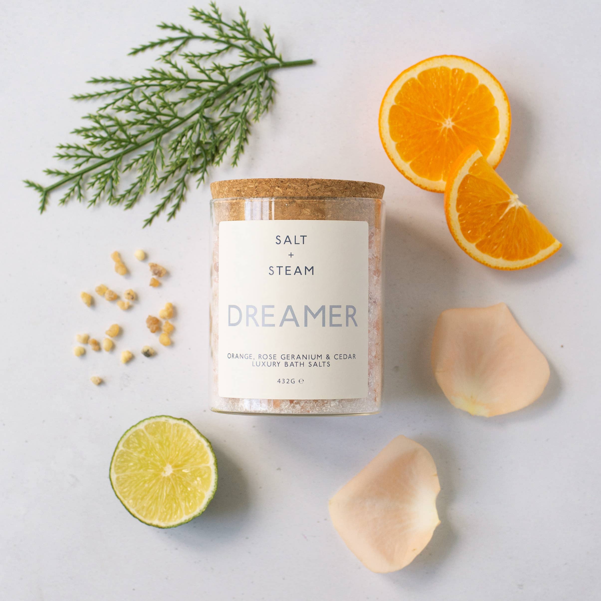Dreamer - Rose Geranium & Cedar Bath Salts 80g & 432g