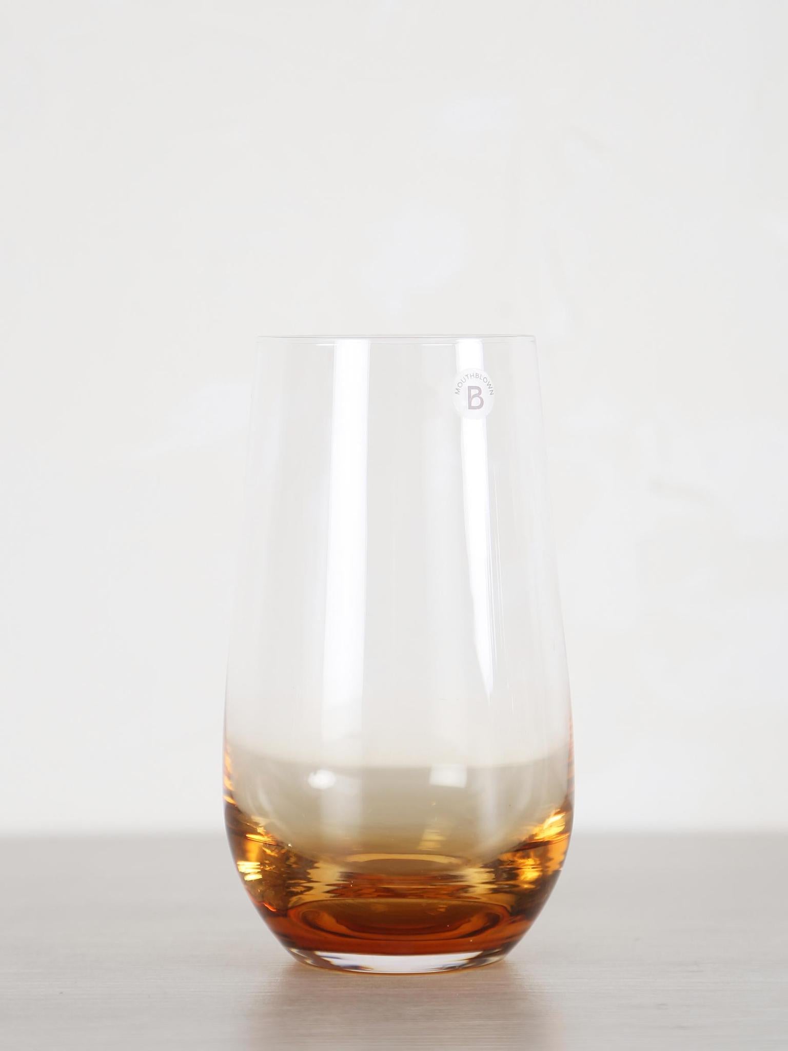 Large Amber Mouthblown Tumbler