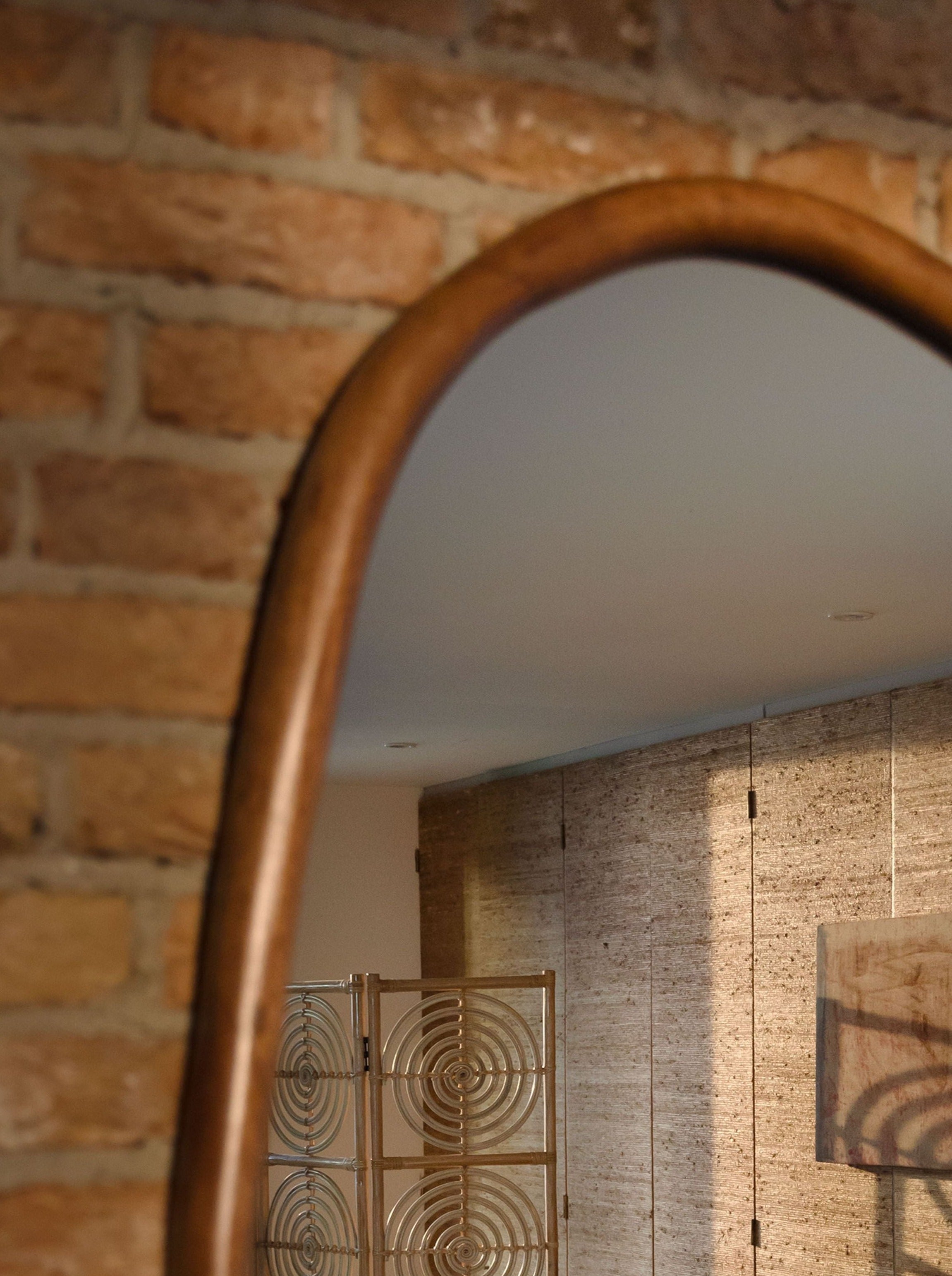 Ashley Organic Mirror - Shaded Walnut - Mango Wood