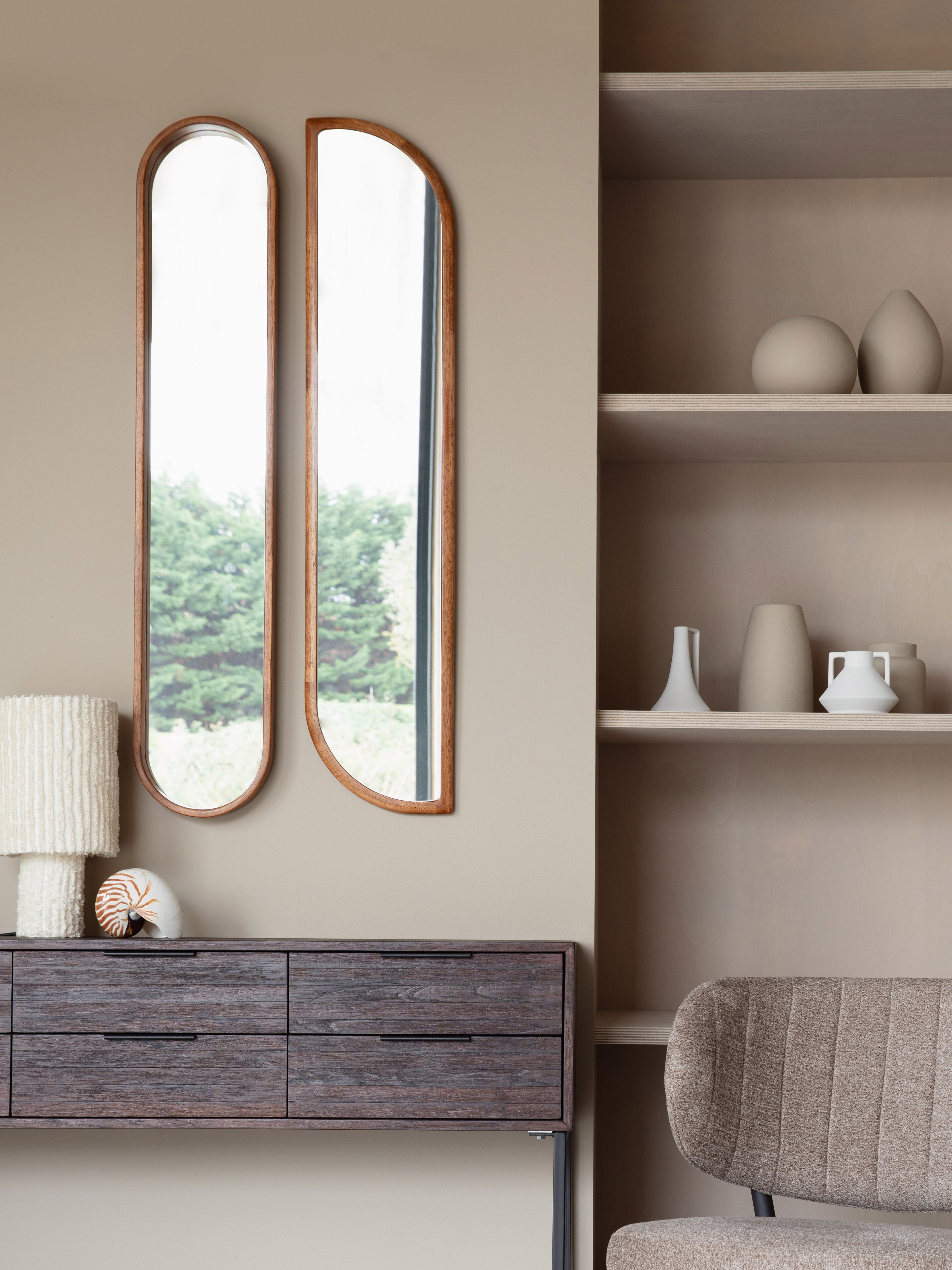 Nyko Rubberwood Mirror - Asymmetric Shape