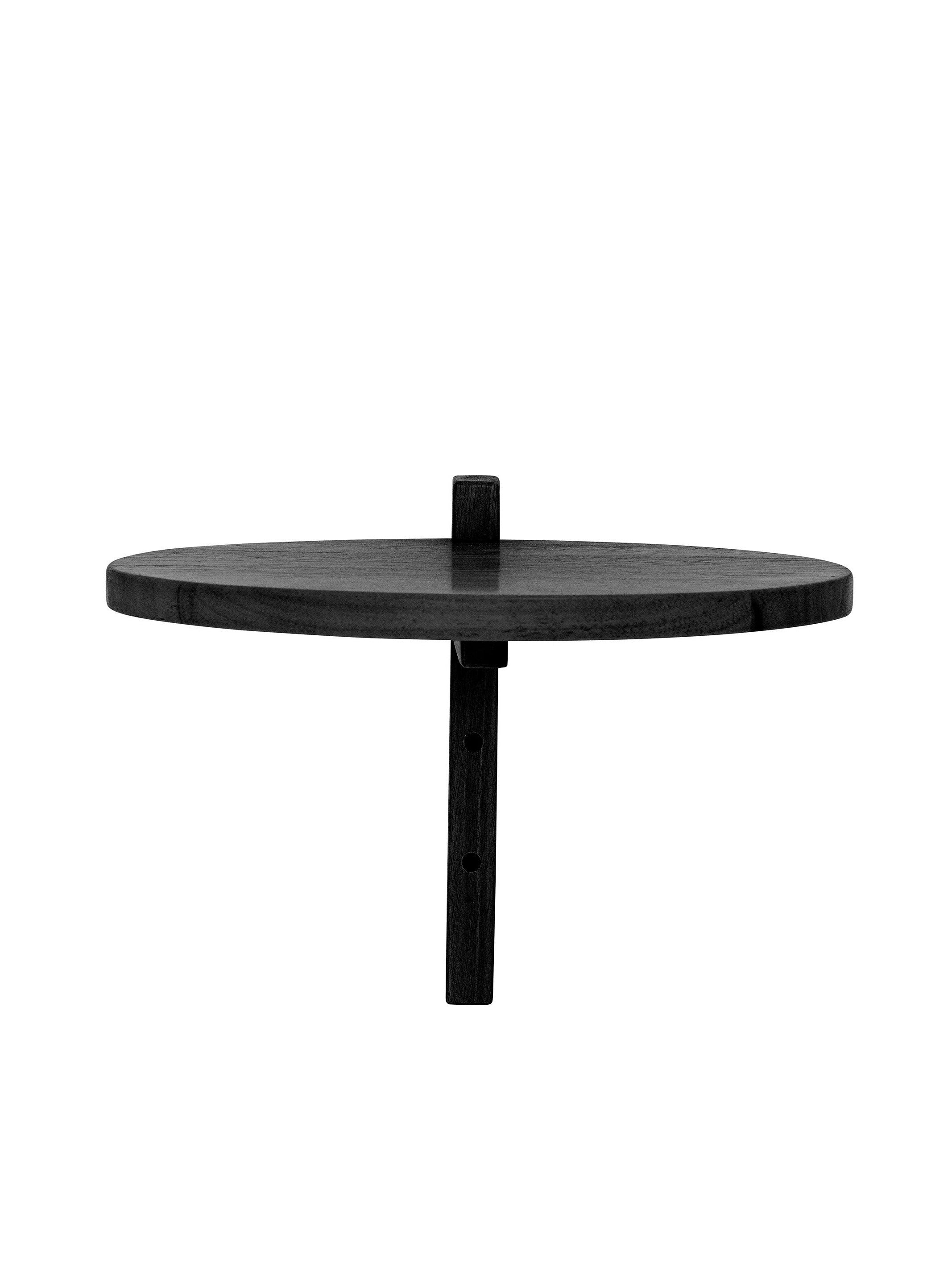 Manu Black Rubberwood Shelf