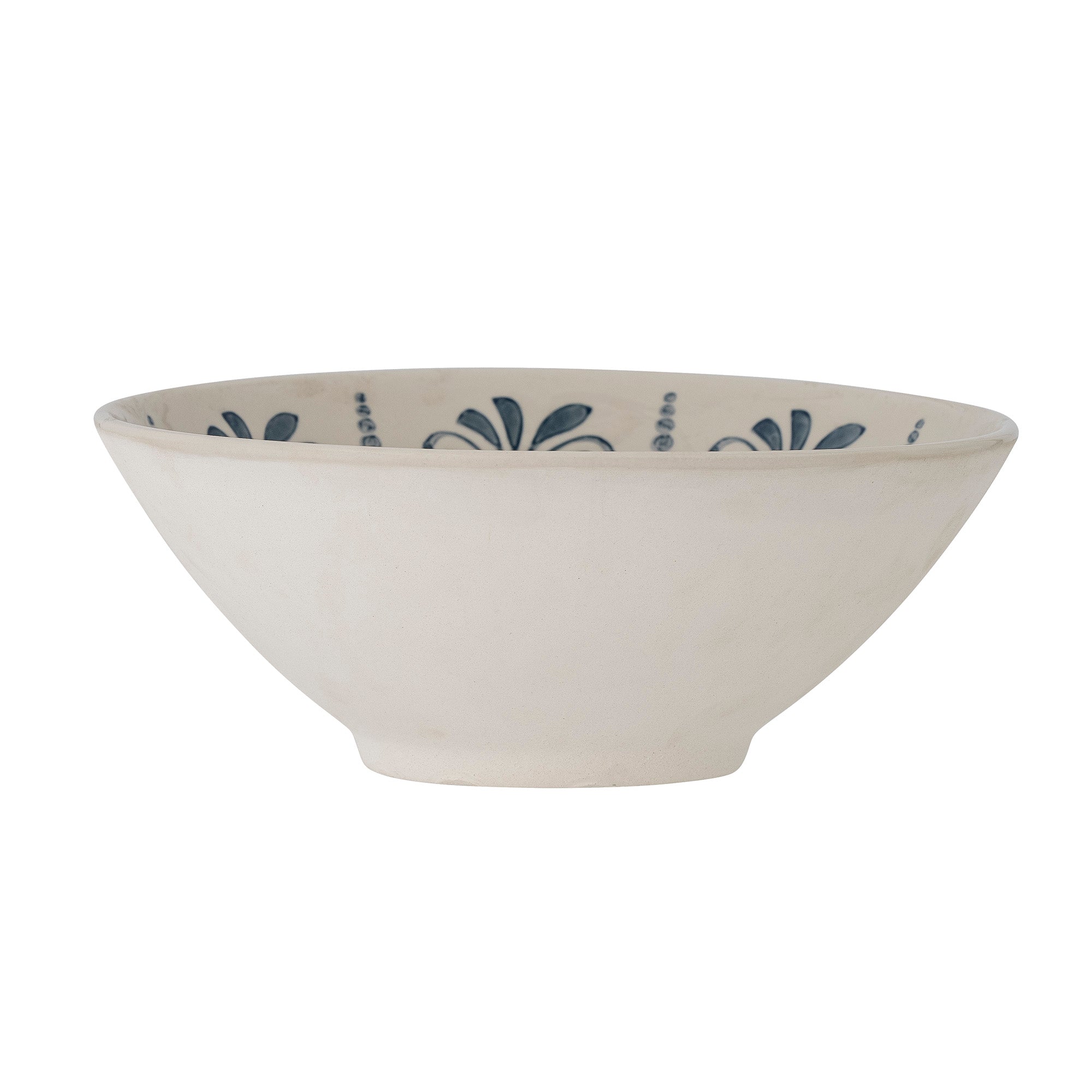 Heikki Hand Painted Stoneware Serving Bowl - Blue