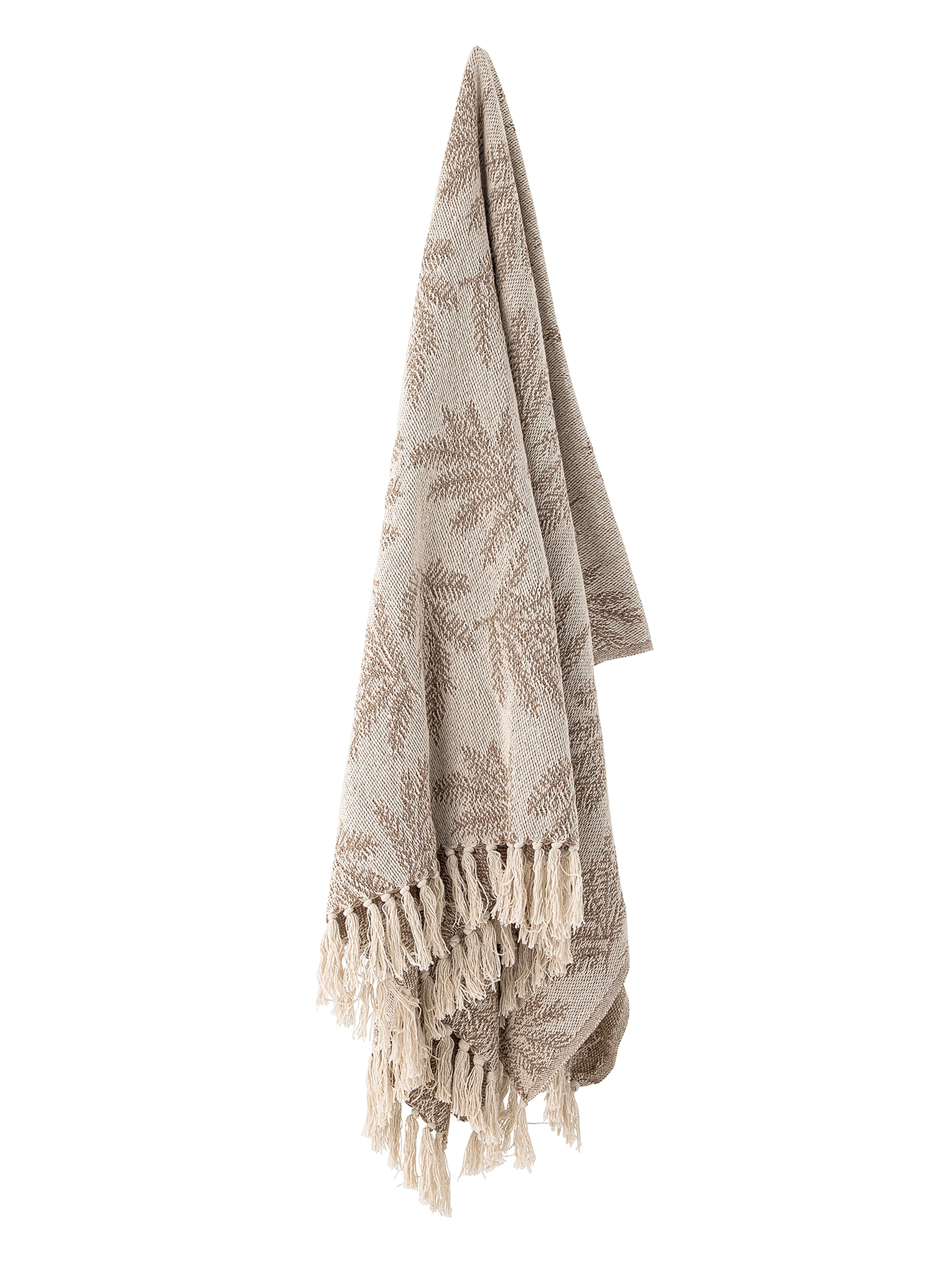 Gabriela - Recycled Cotton Throw - Taupe, Brown AUGUST