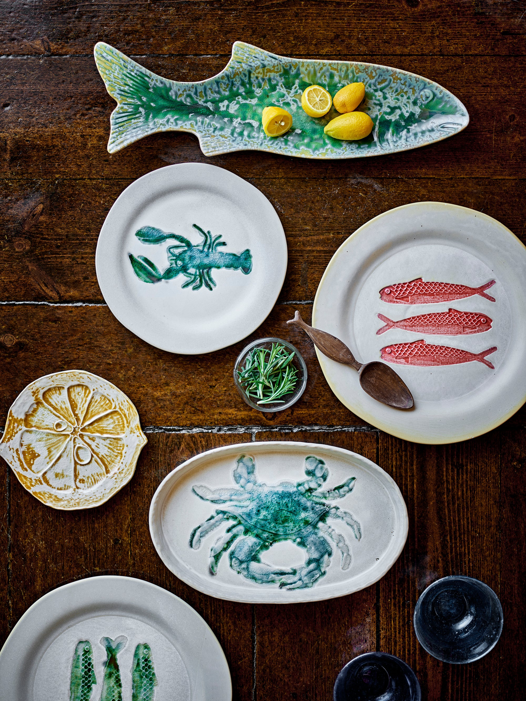 Hadden Plate - Green Crab - Stoneware