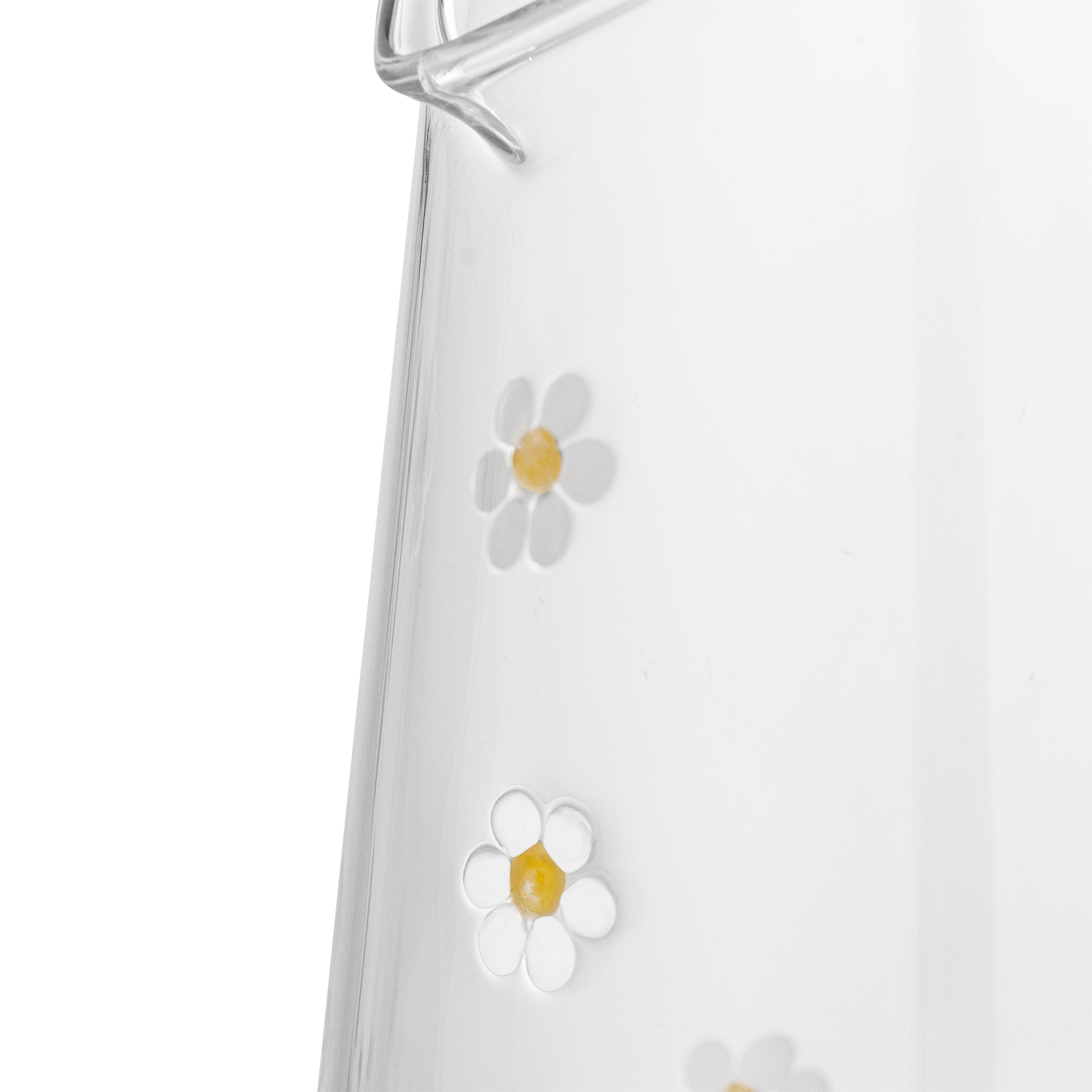 Buzz Jug - Clear Daisy Patterned