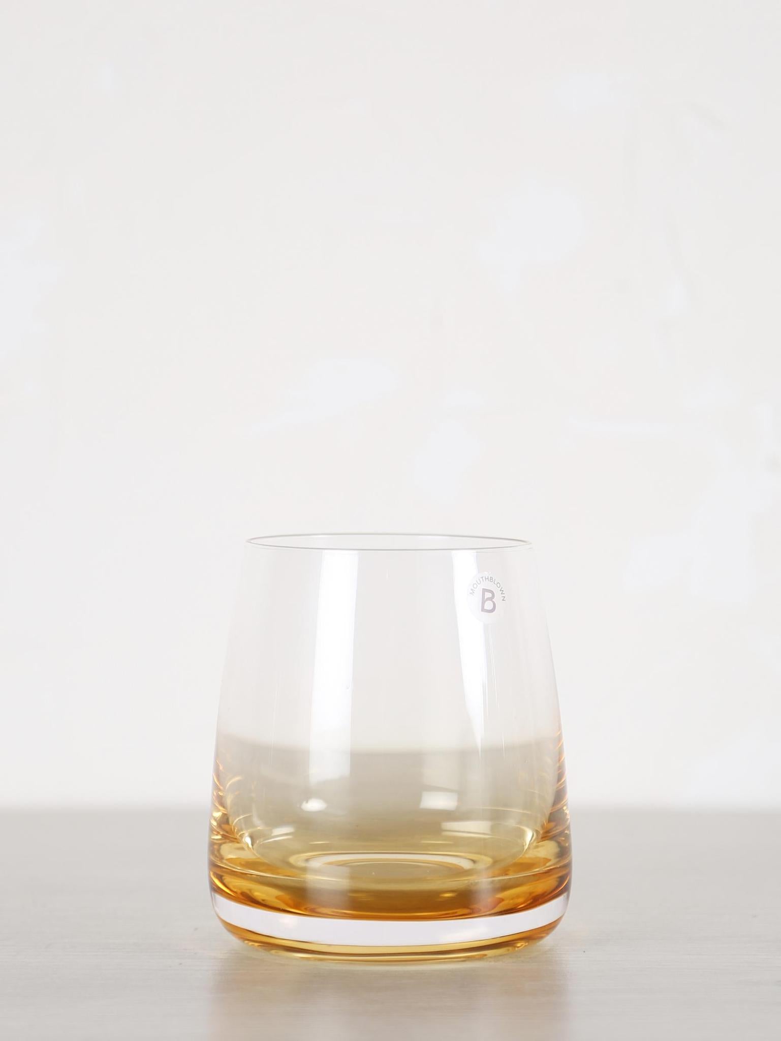 Amber Mouthblown Tumbler