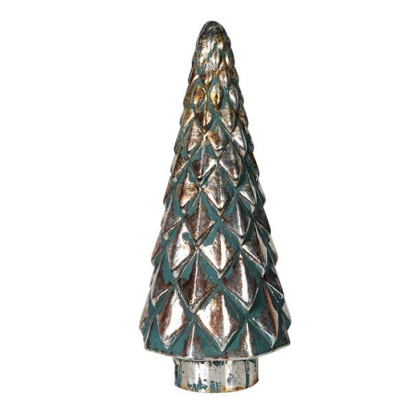 Decorative Forest Green Glass Tree